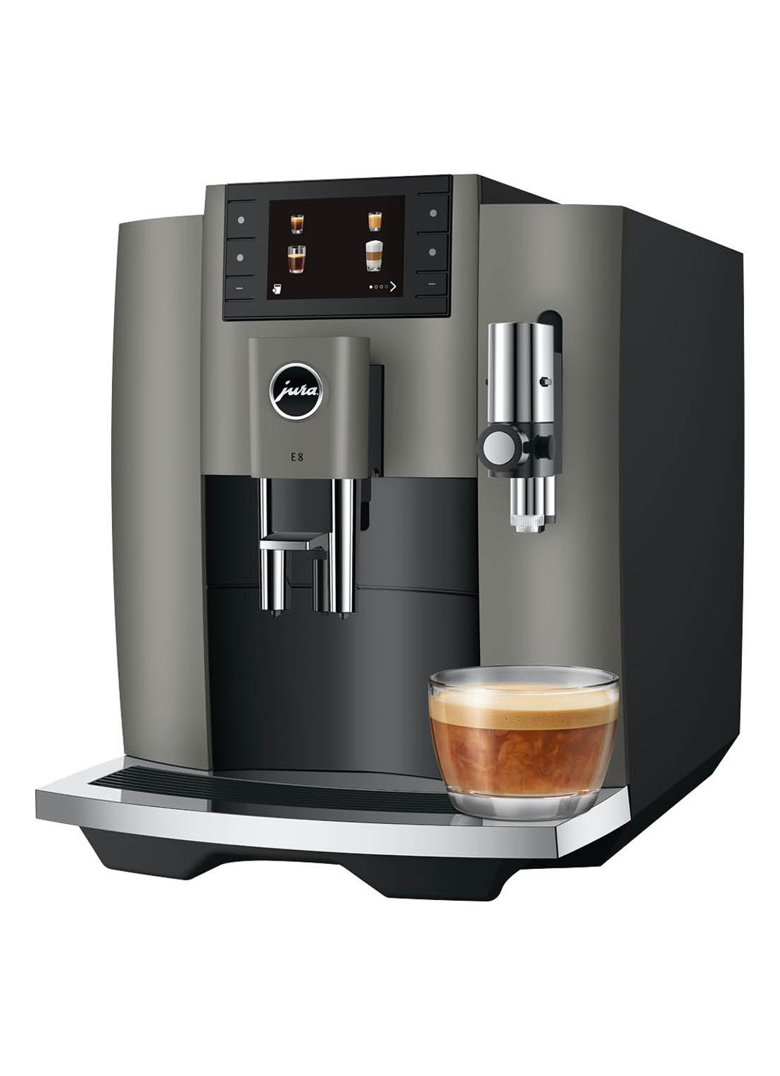 JURA E8 Dark Inox (EC) koffiemachine - detail 5 zwart