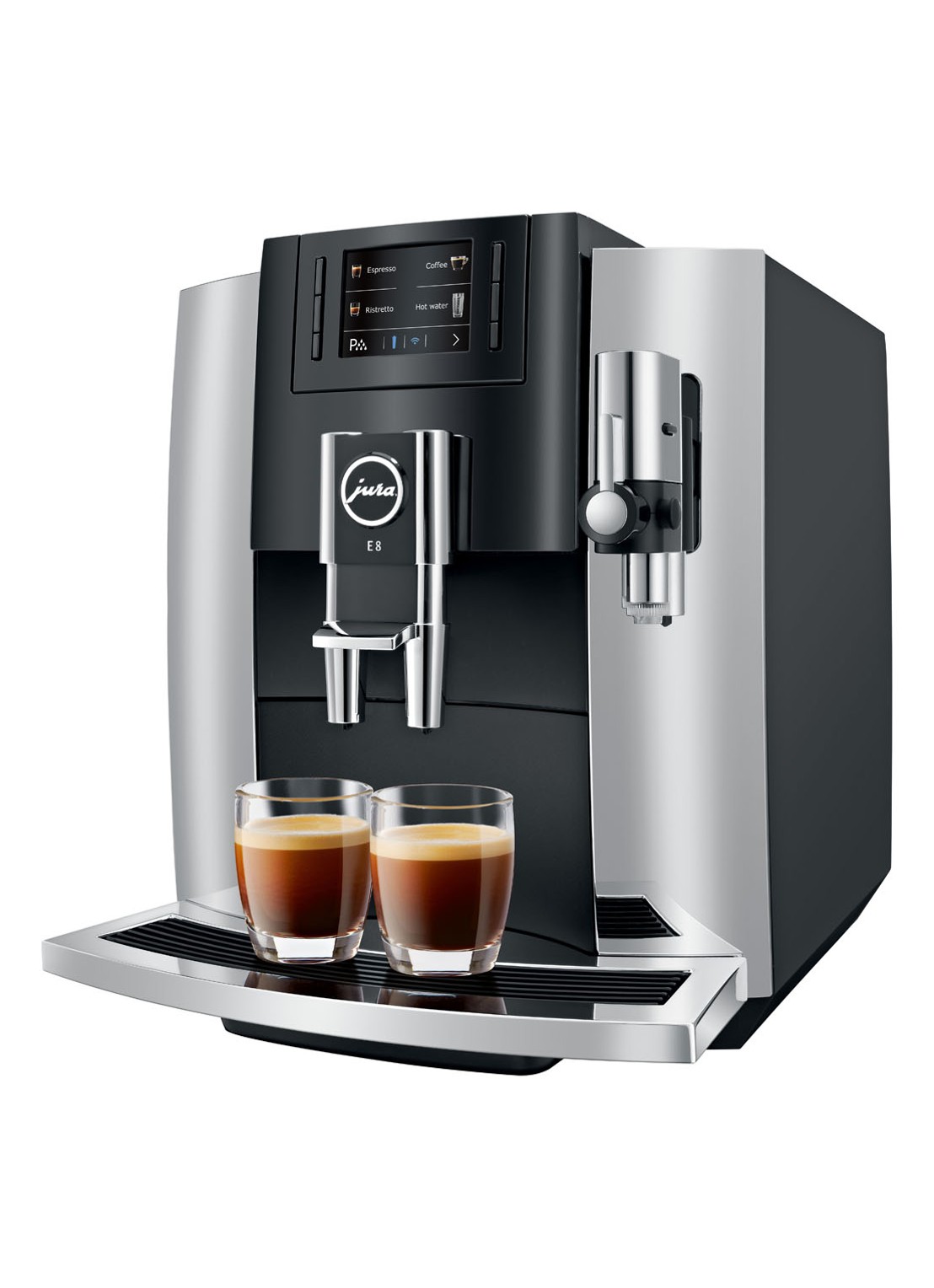 JURA E8 espressomachine 15235 - voorkant zilver