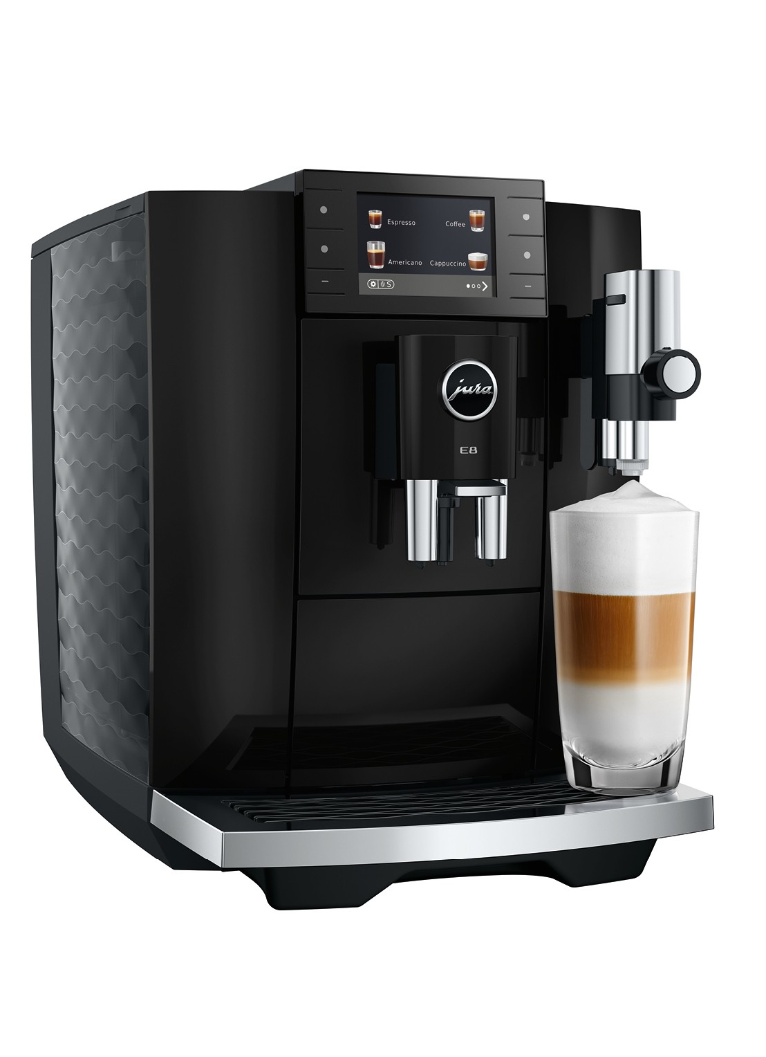 JURA E8 Piano Black (ED) volautomatische koffiemachine - detail 4 zwart