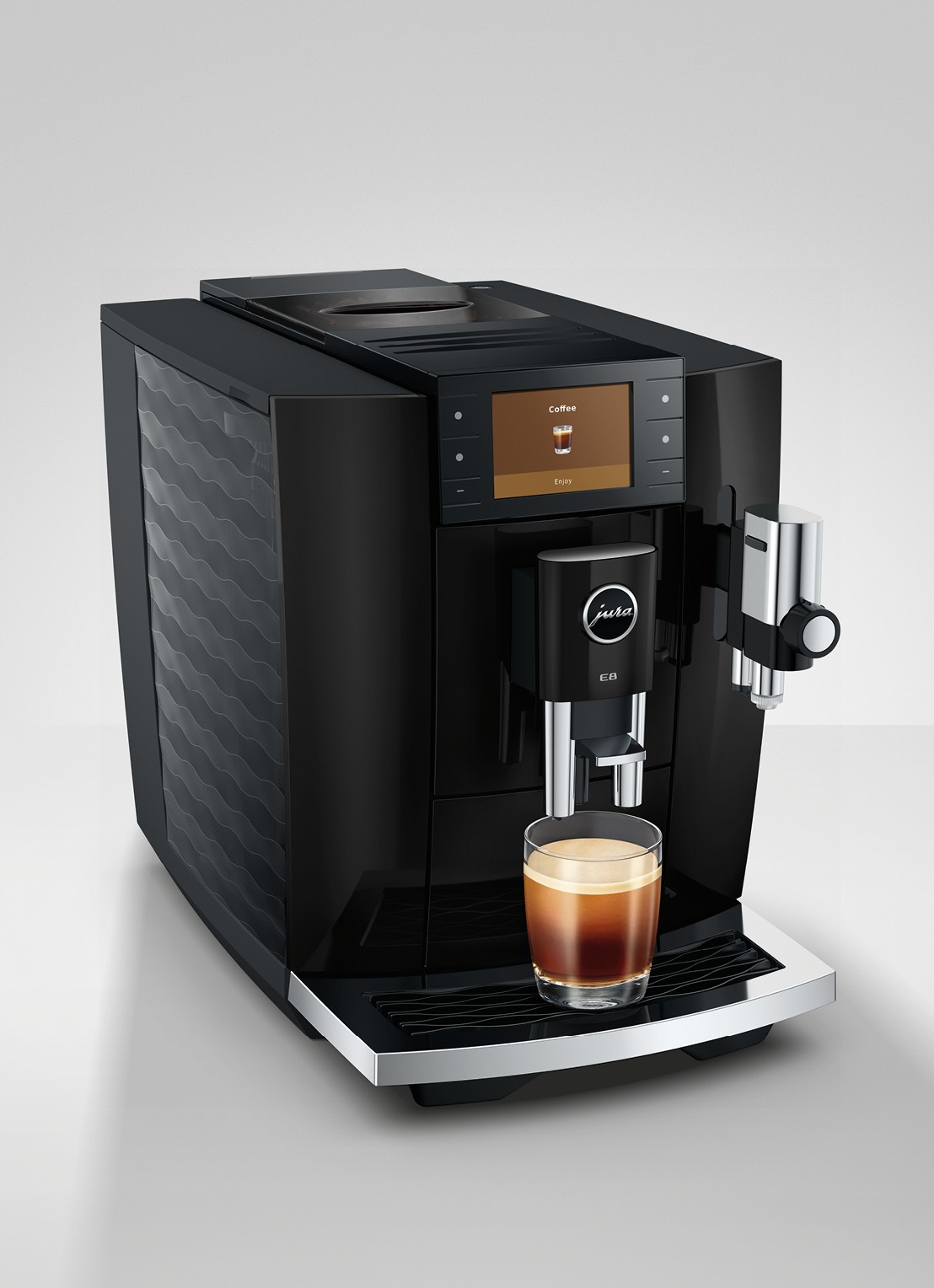JURA E8 Piano Black (ED) volautomatische koffiemachine - detail 6 zwart