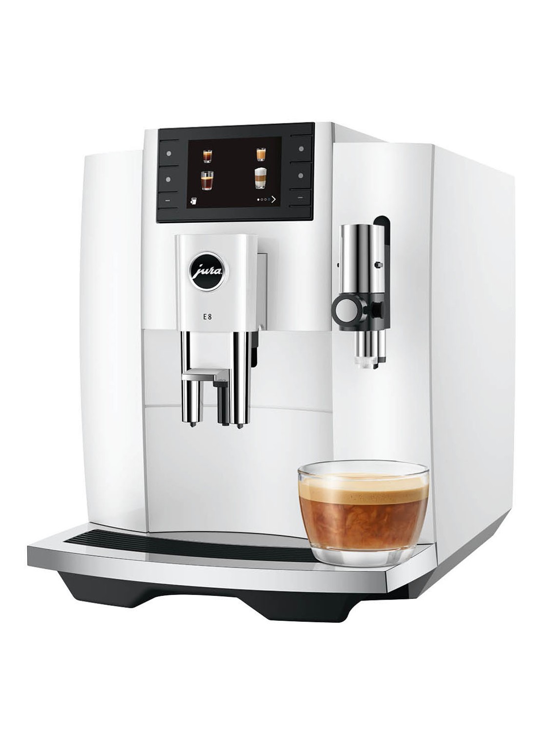 JURA E8 Piano White (EC) koffiemachine - detail 3 wit