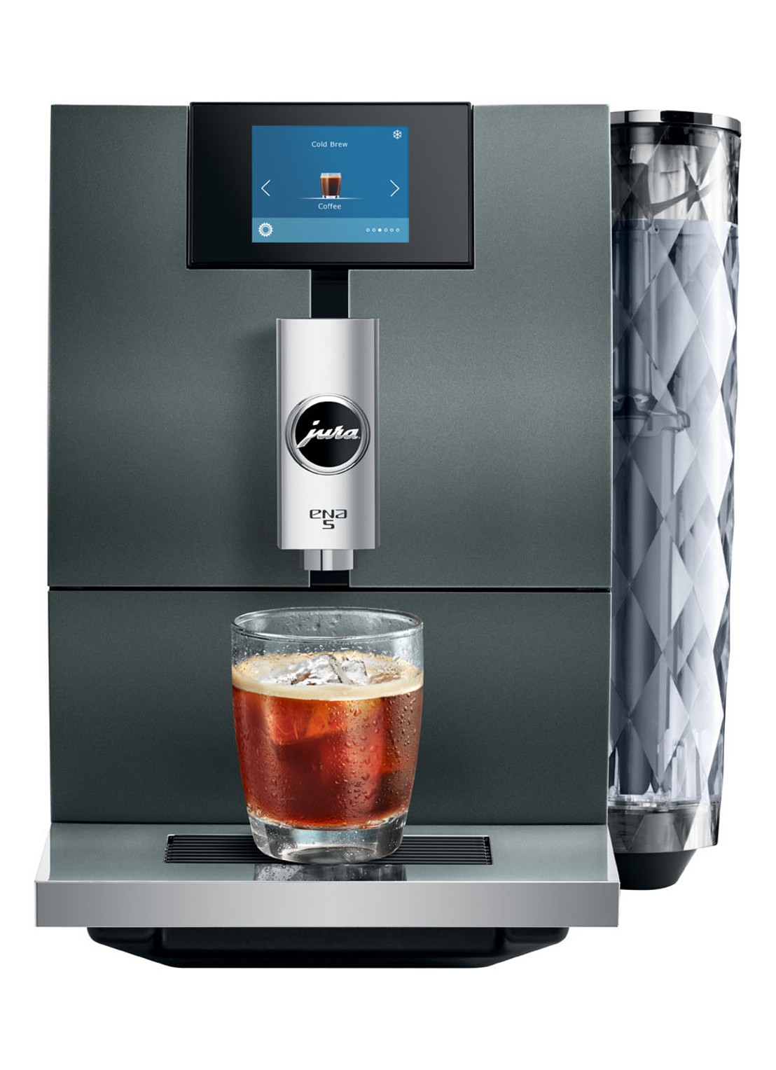 JURA ENA 5 Night Inox EA volautomatische koffiemachine - voorkant antraciet