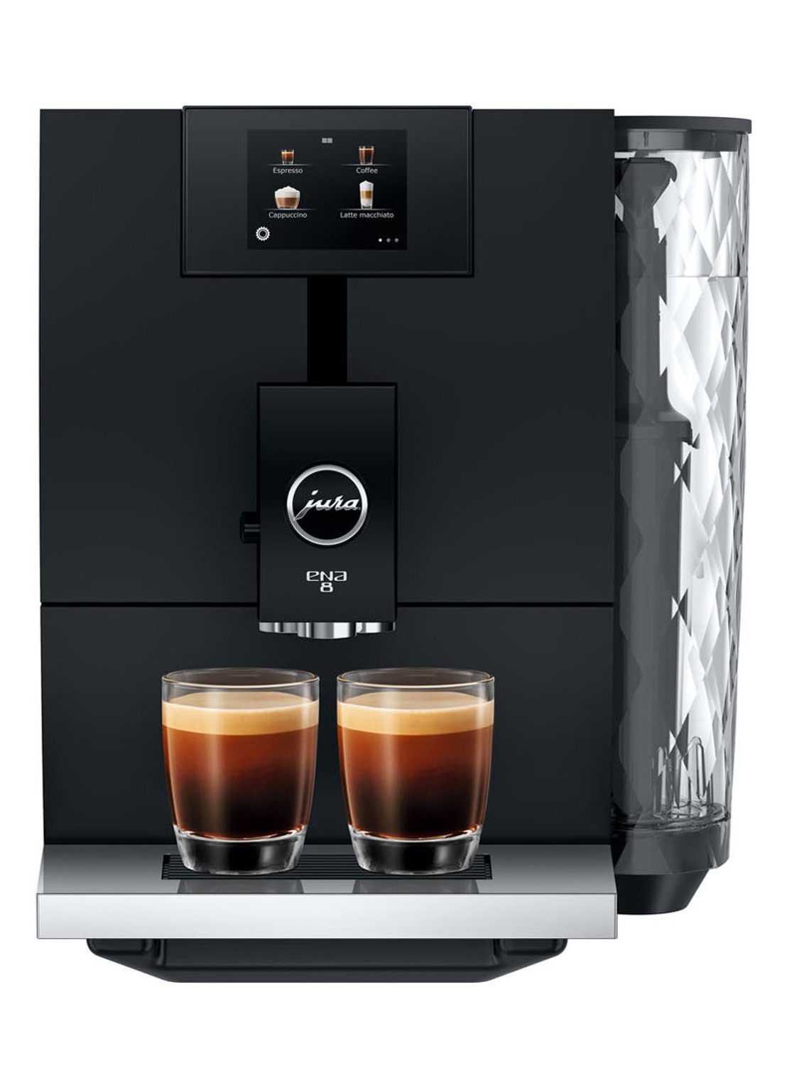 JURA ENA 8 Touch Metropolitan Black (EC) volautomatische koffiemachine  - voorkant zwart