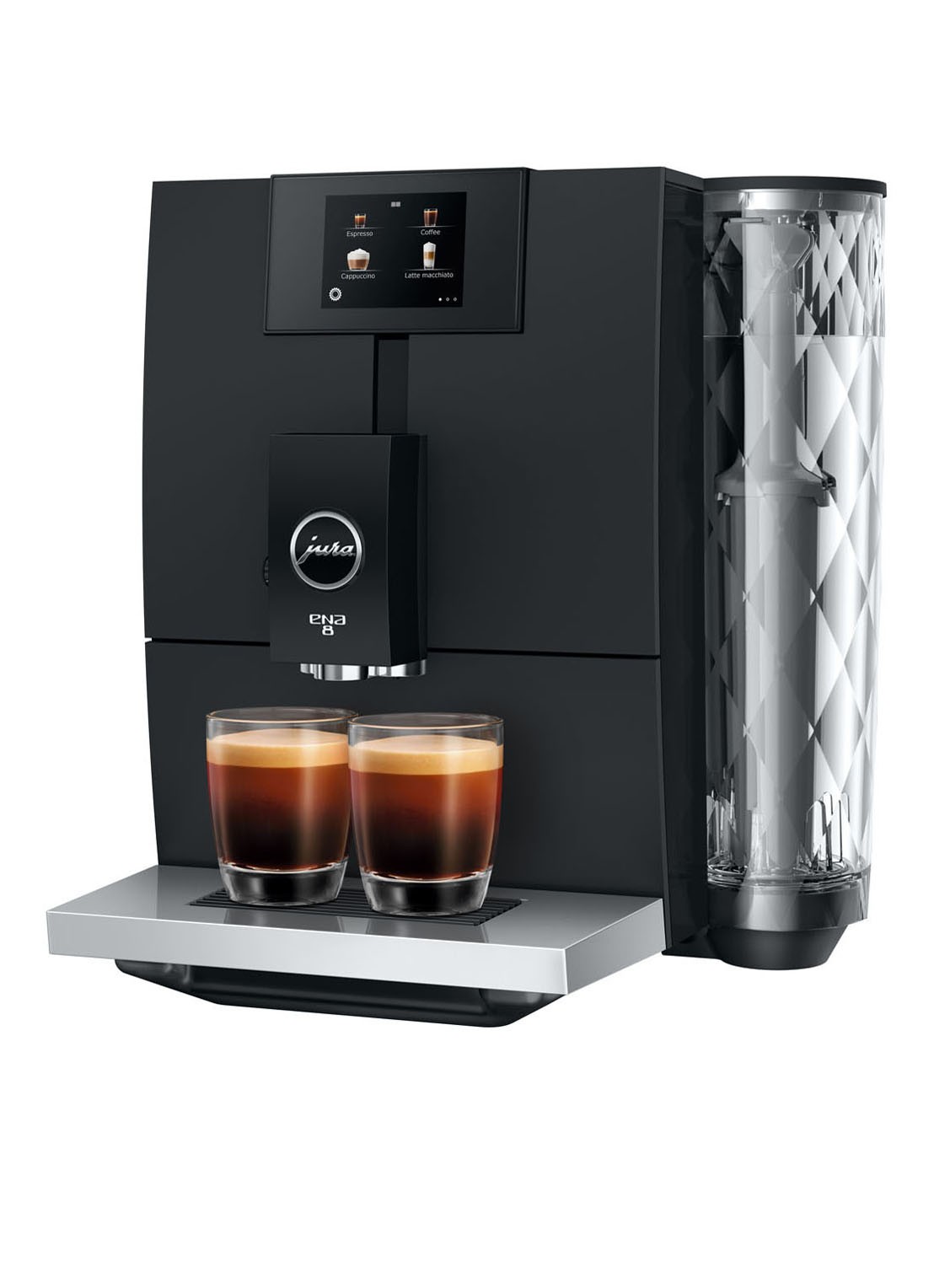 JURA ENA 8 Touch Metropolitan Black (EC) volautomatische koffiemachine  - voorkant 2 zwart