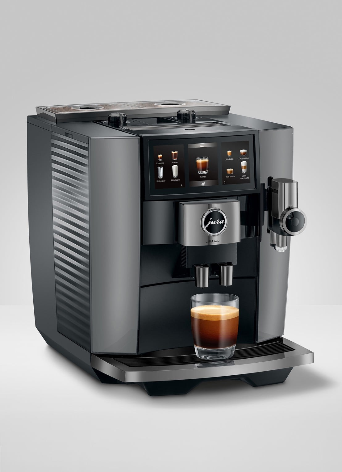 JURA J10 Twin volautomatische koffiemachine 15706 - voorkant 3 zwart