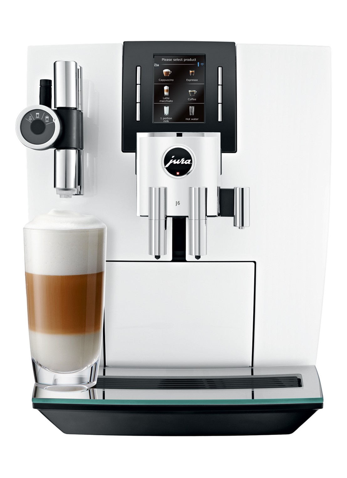 JURA J6 volautomatische espressomachine - voorkant 4 wit