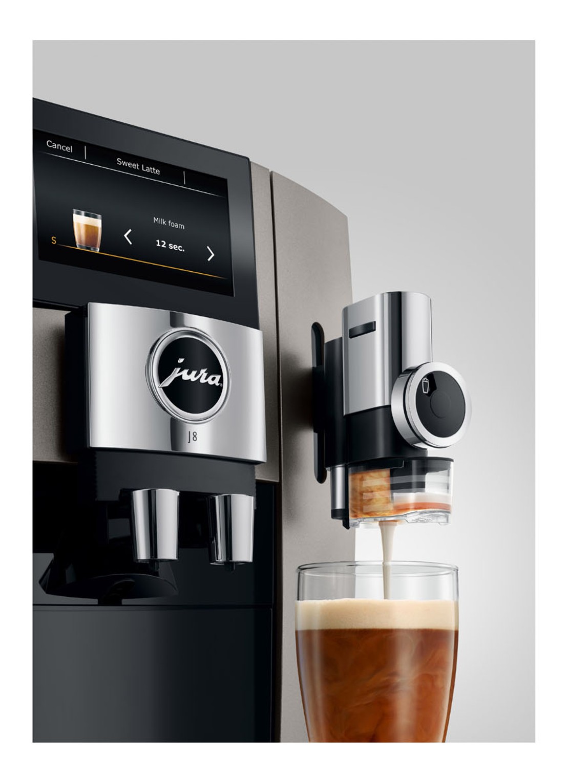 JURA J8 Midnight Silver (EA) koffiemachine - detail 5 zilver