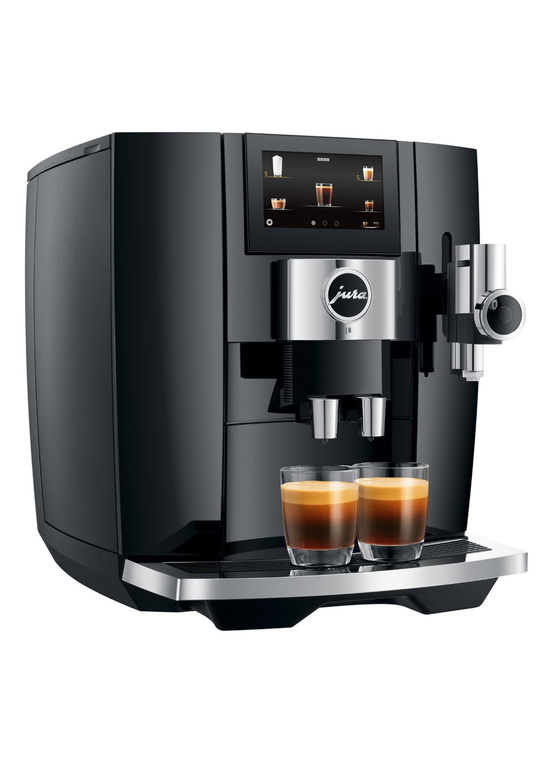 JURA J8 Piano Black (EA) koffiemachine - detail zwart