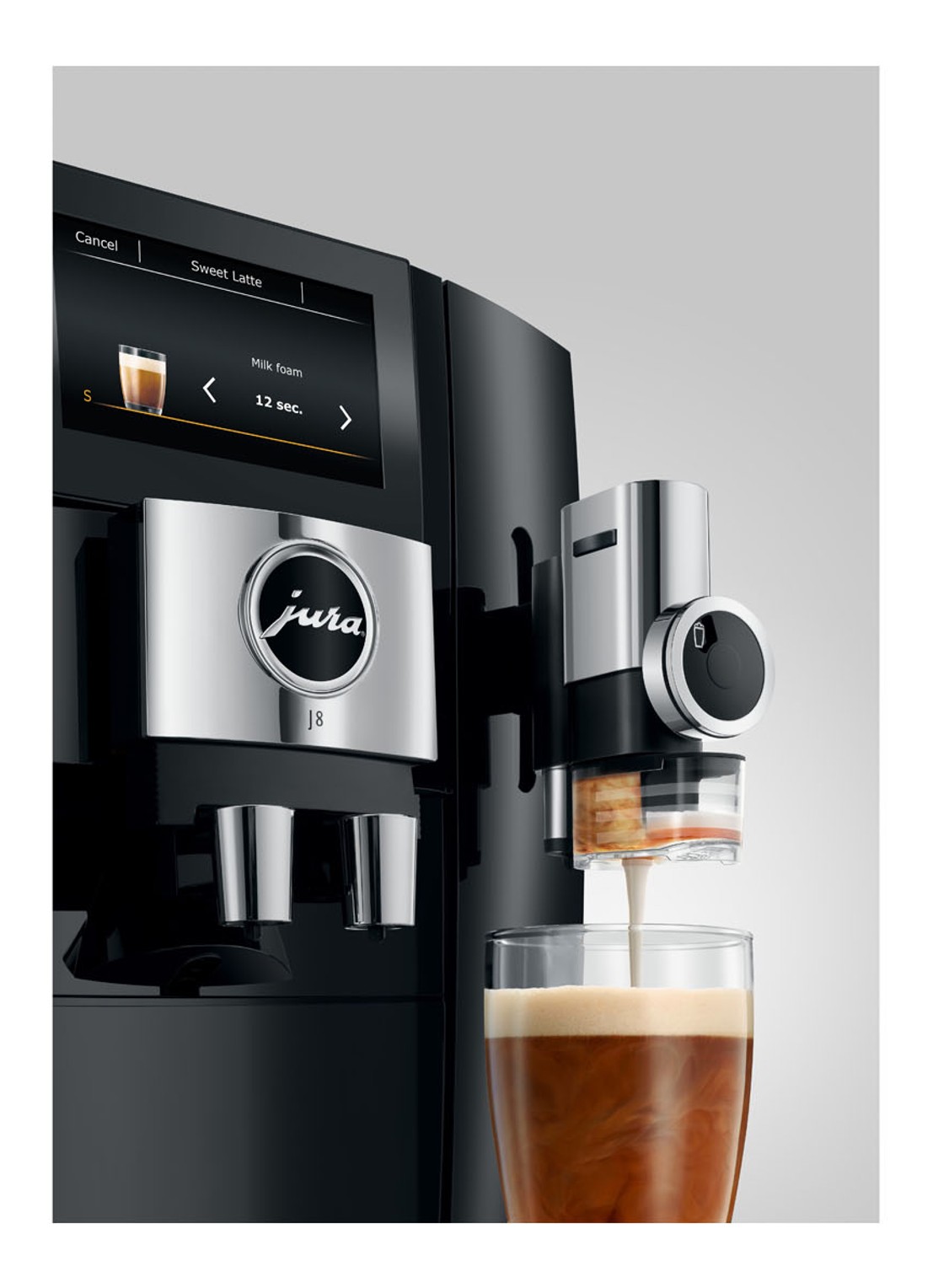 JURA J8 Piano Black (EA) koffiemachine - detail 3 zwart