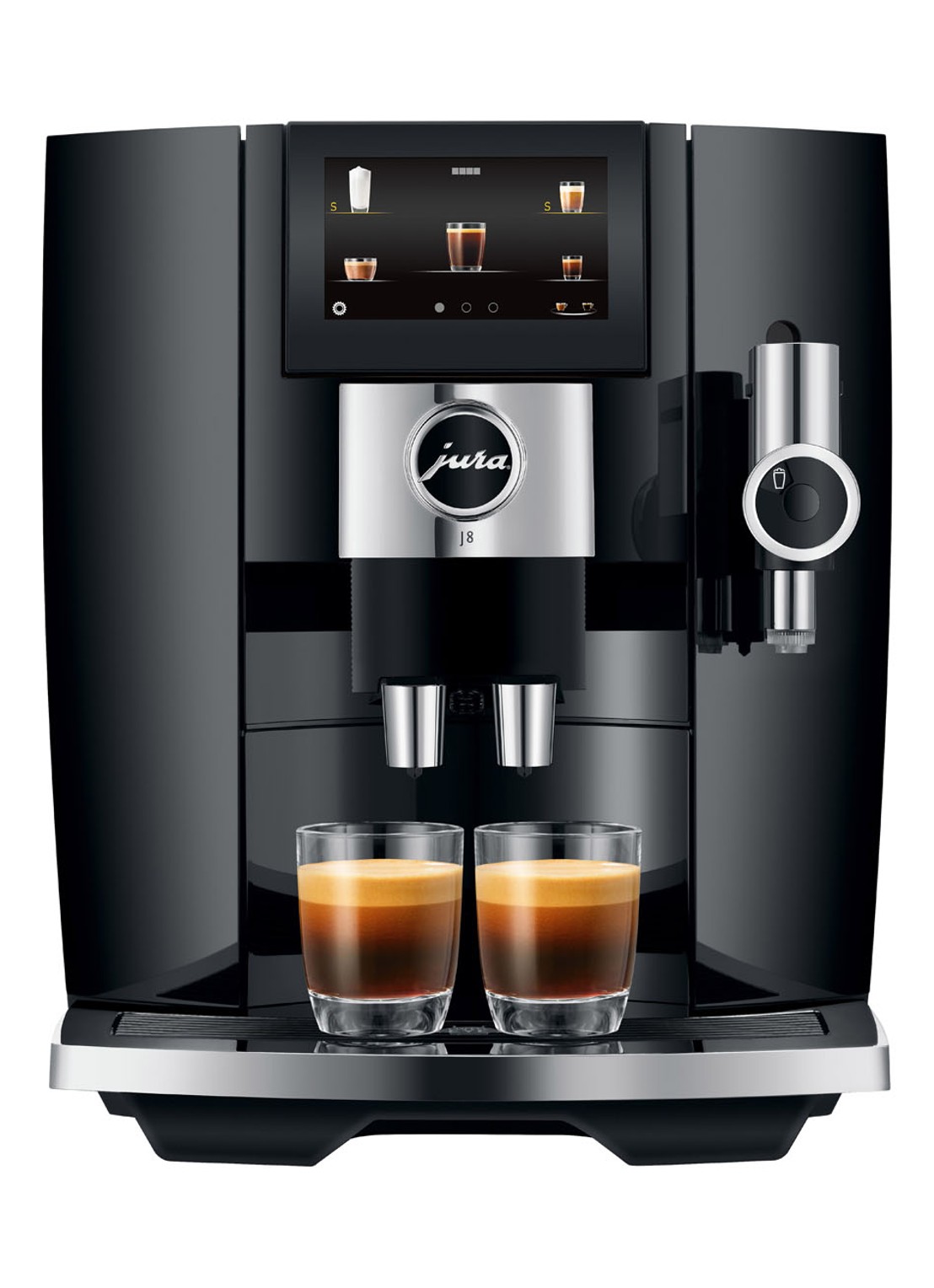 JURA J8 Piano Black (EA) koffiemachine - voorkant 5 zwart