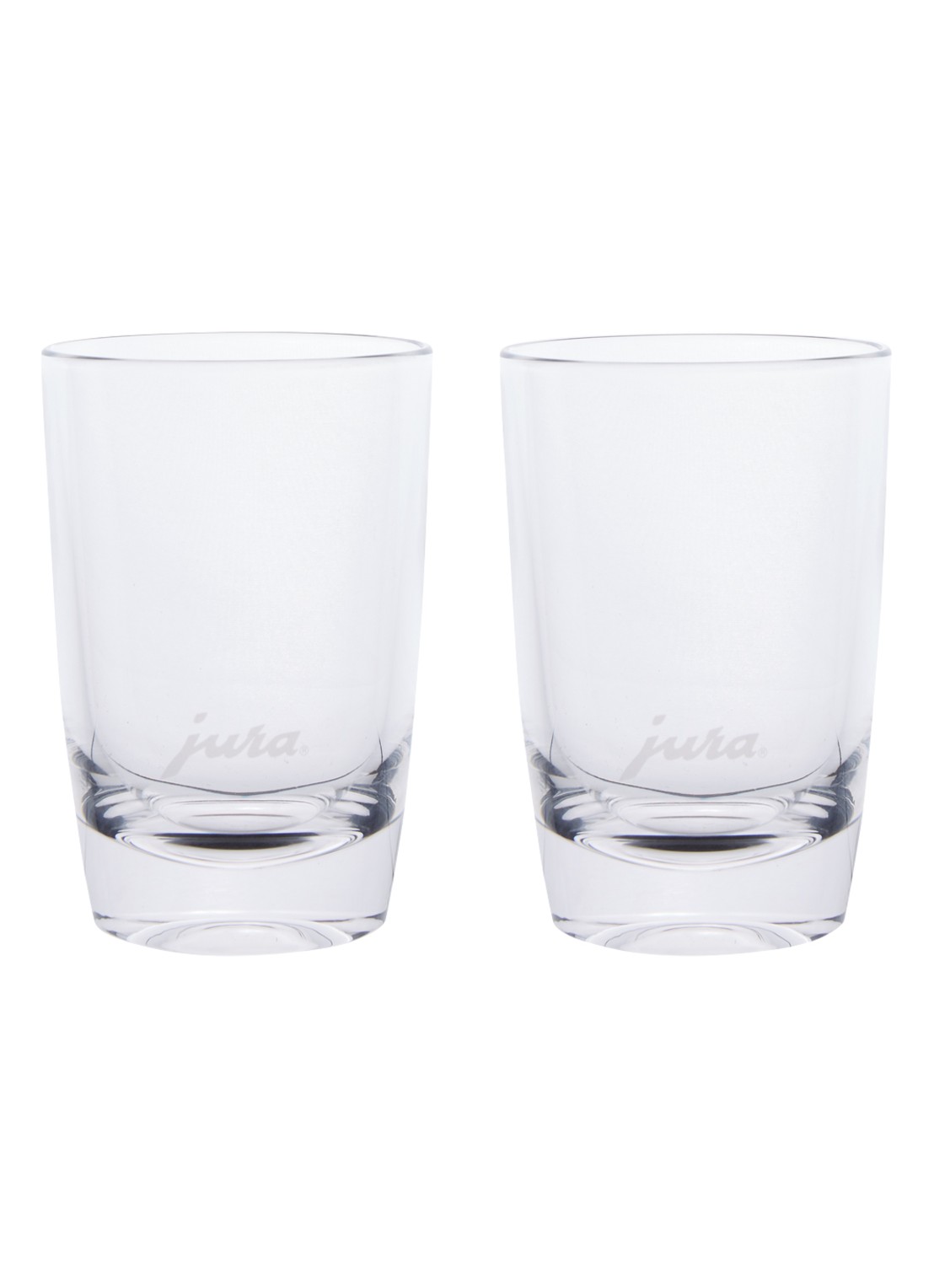 JURA Latte Macchiato glas 22 cl set van 2 - voorkant transparant