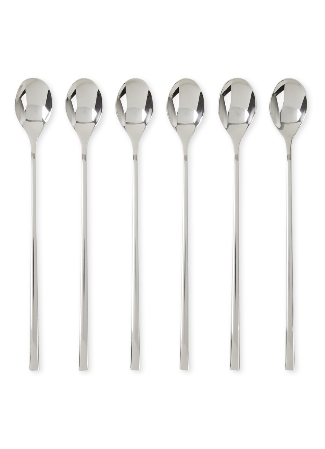 JURA Latte Macchiato lepel 6-delig - voorkant zilver