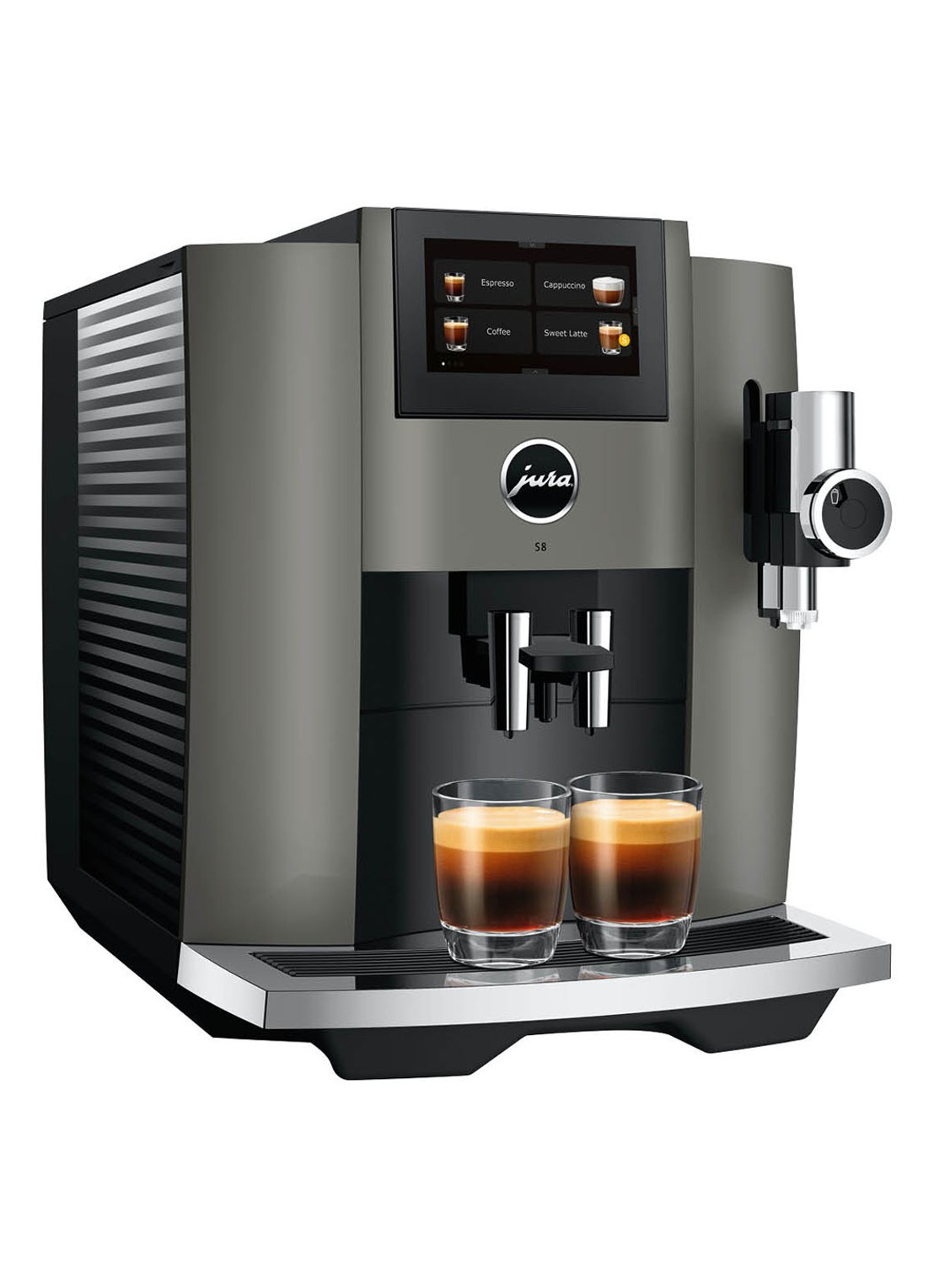 JURA S8 Dark Inox (EB) volautomatische koffiemachine - detail 4 zwart
