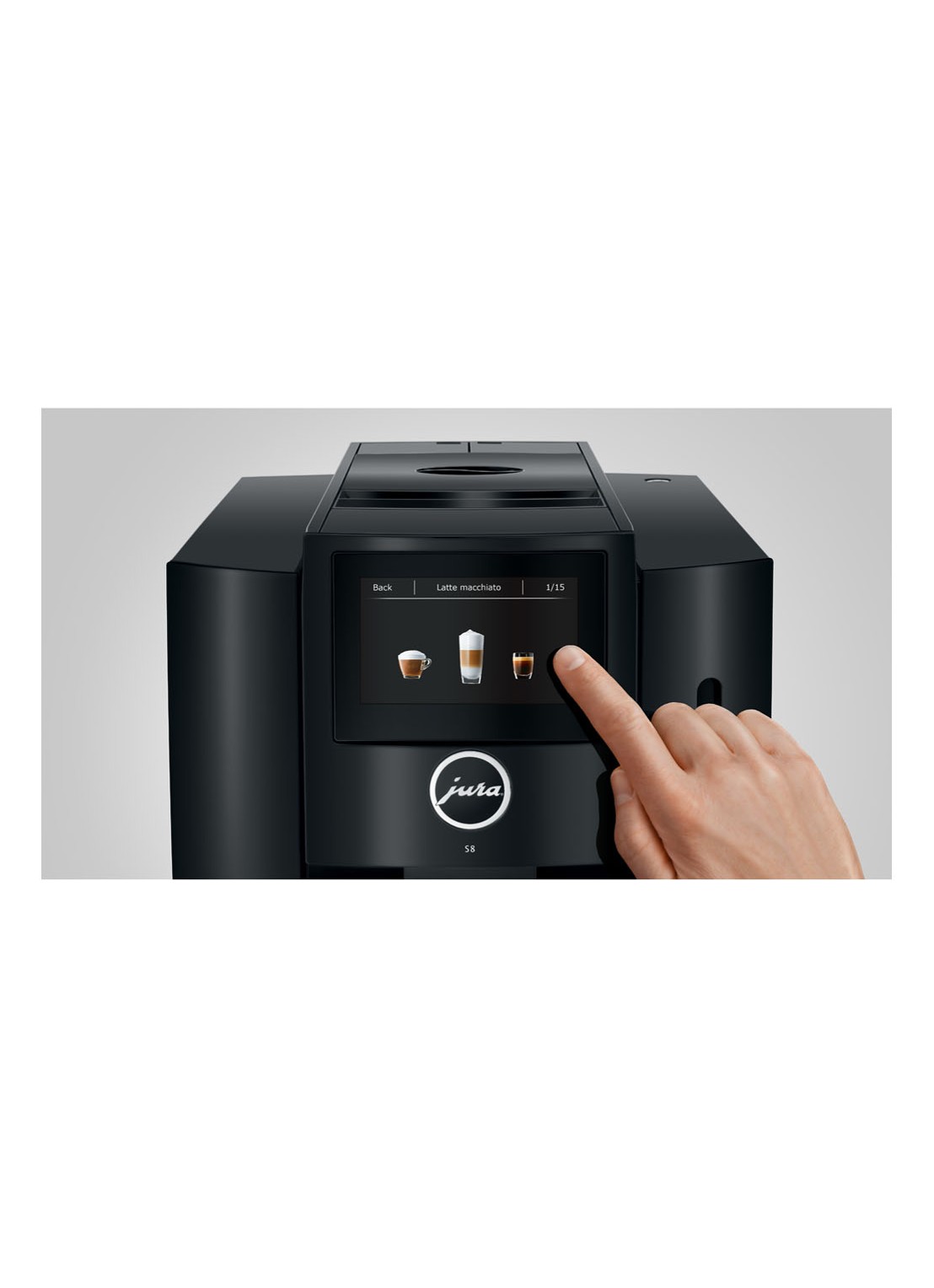 JURA S8 Piano Black (EA) koffiemachine - detail 5 zwart