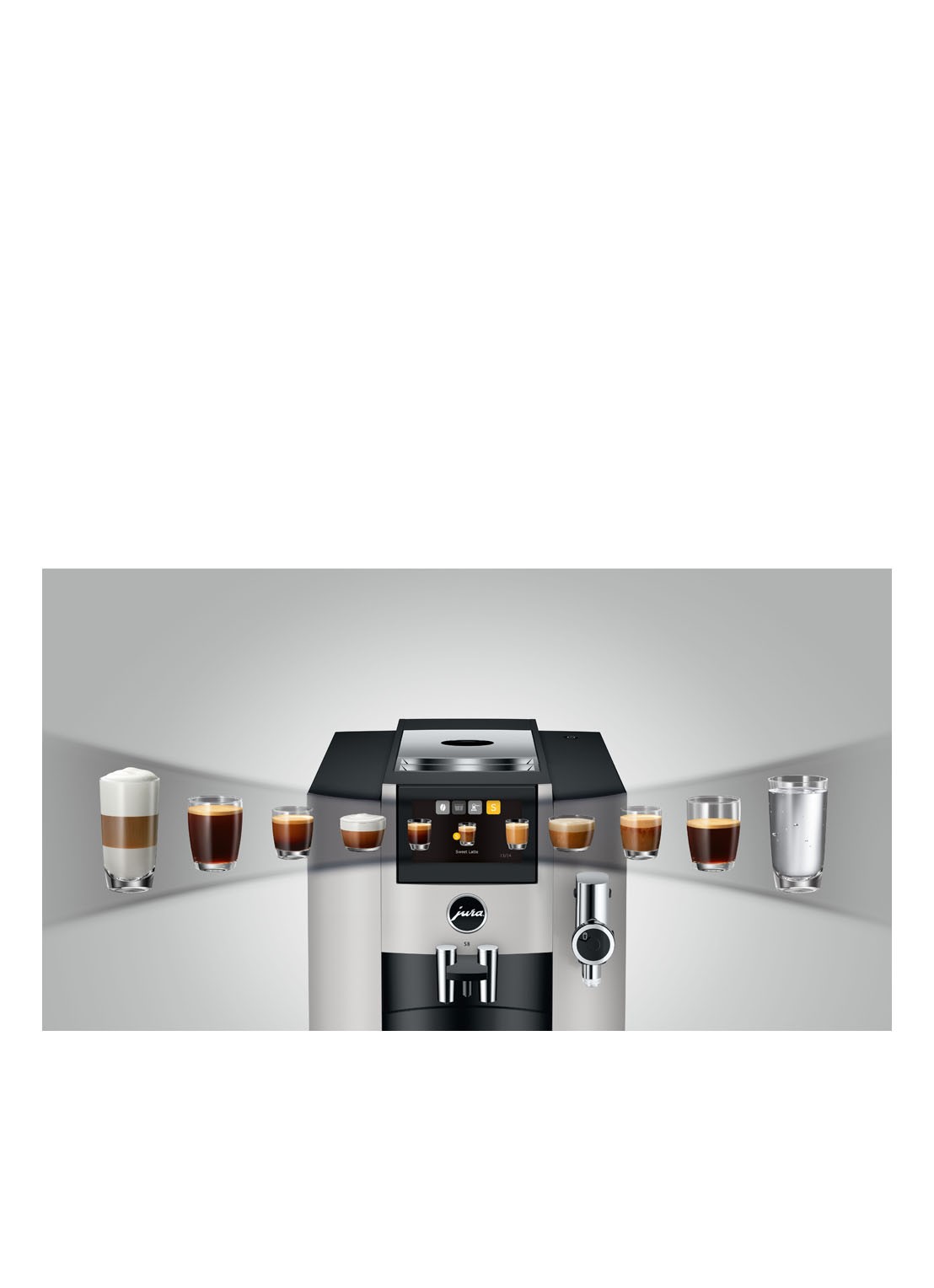 JURA S8 Platina EB volautomatische koffiemachine - detail 4 zilver