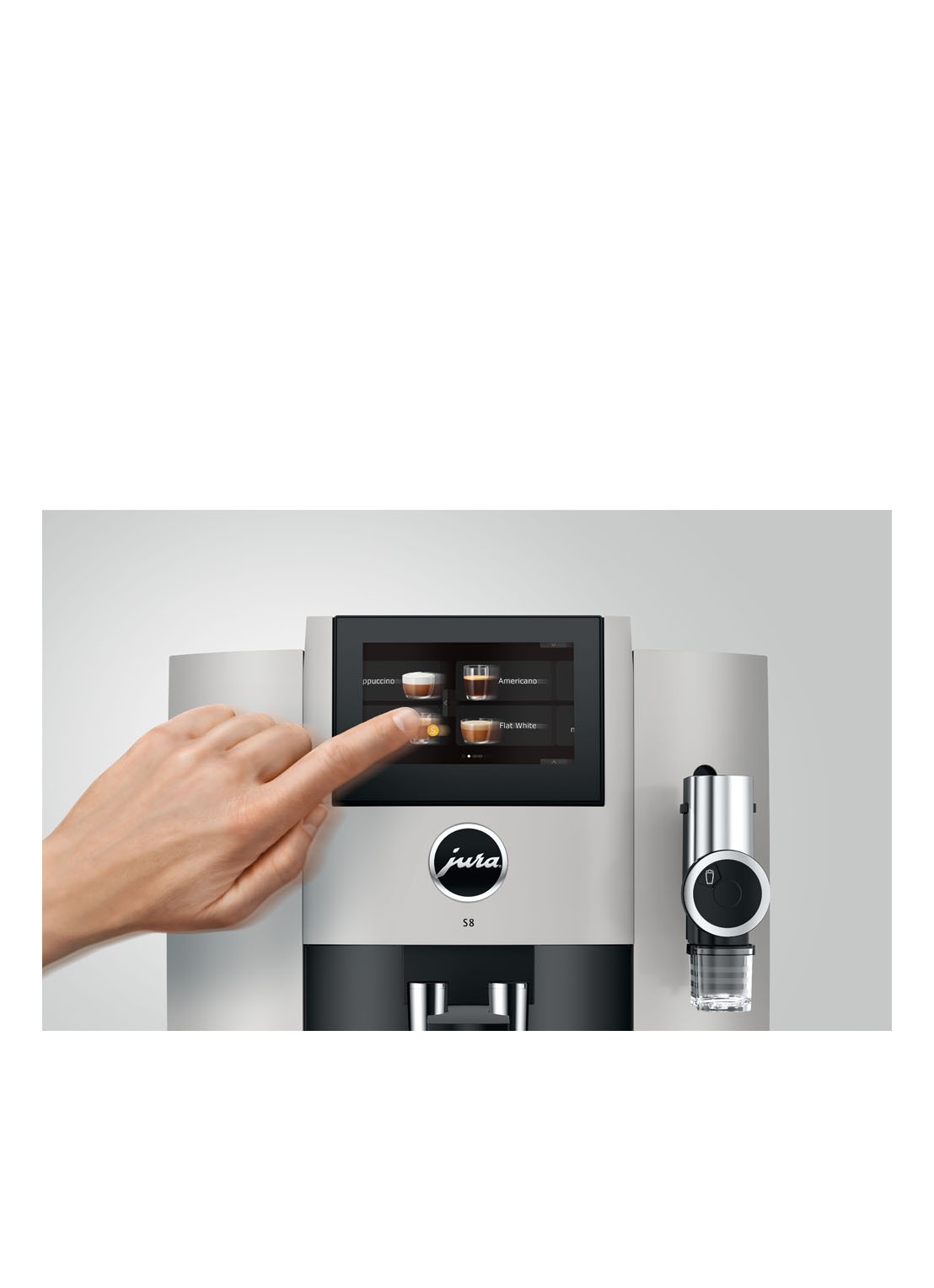 JURA S8 Platina EB volautomatische koffiemachine - detail 5 zilver