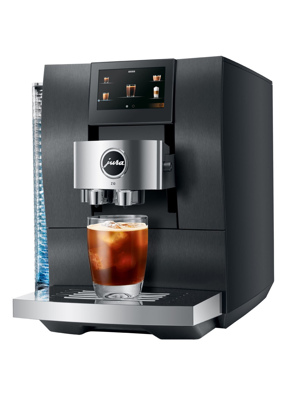 JURA Z10 Aluminium Black (EA) koffiemachine   - voorkant zwart