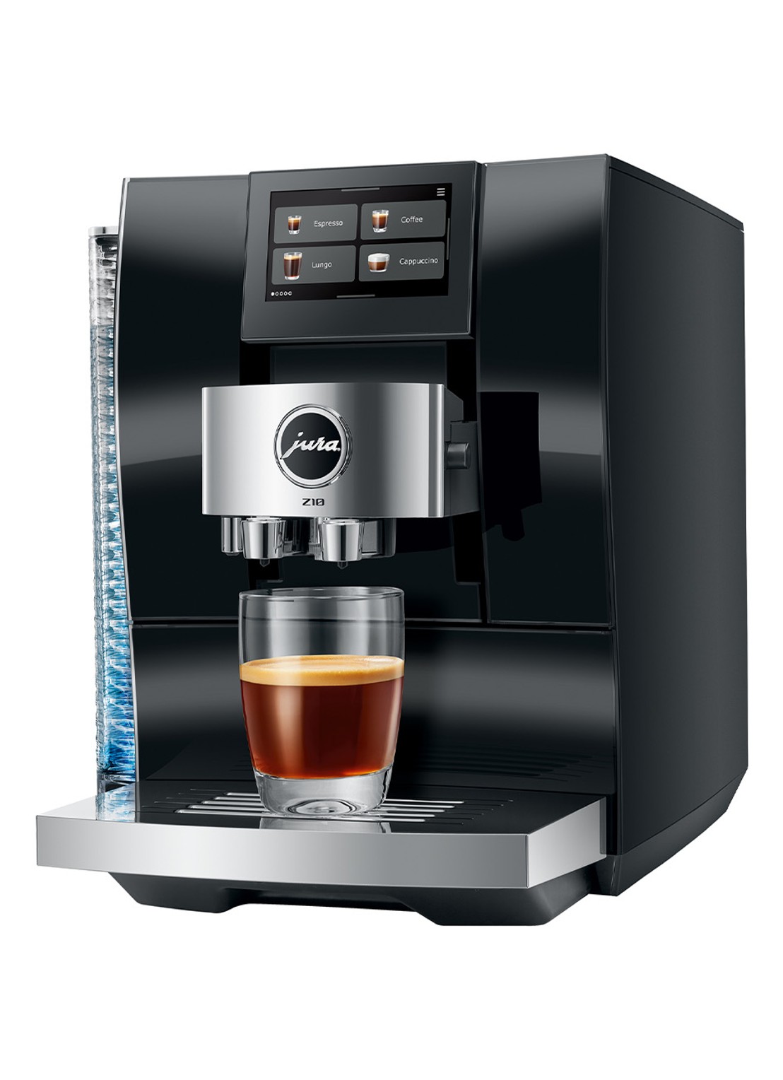 JURA Z10 Diamond Black (EB) volautomatisch koffiemachine - voorkant 3 zwart