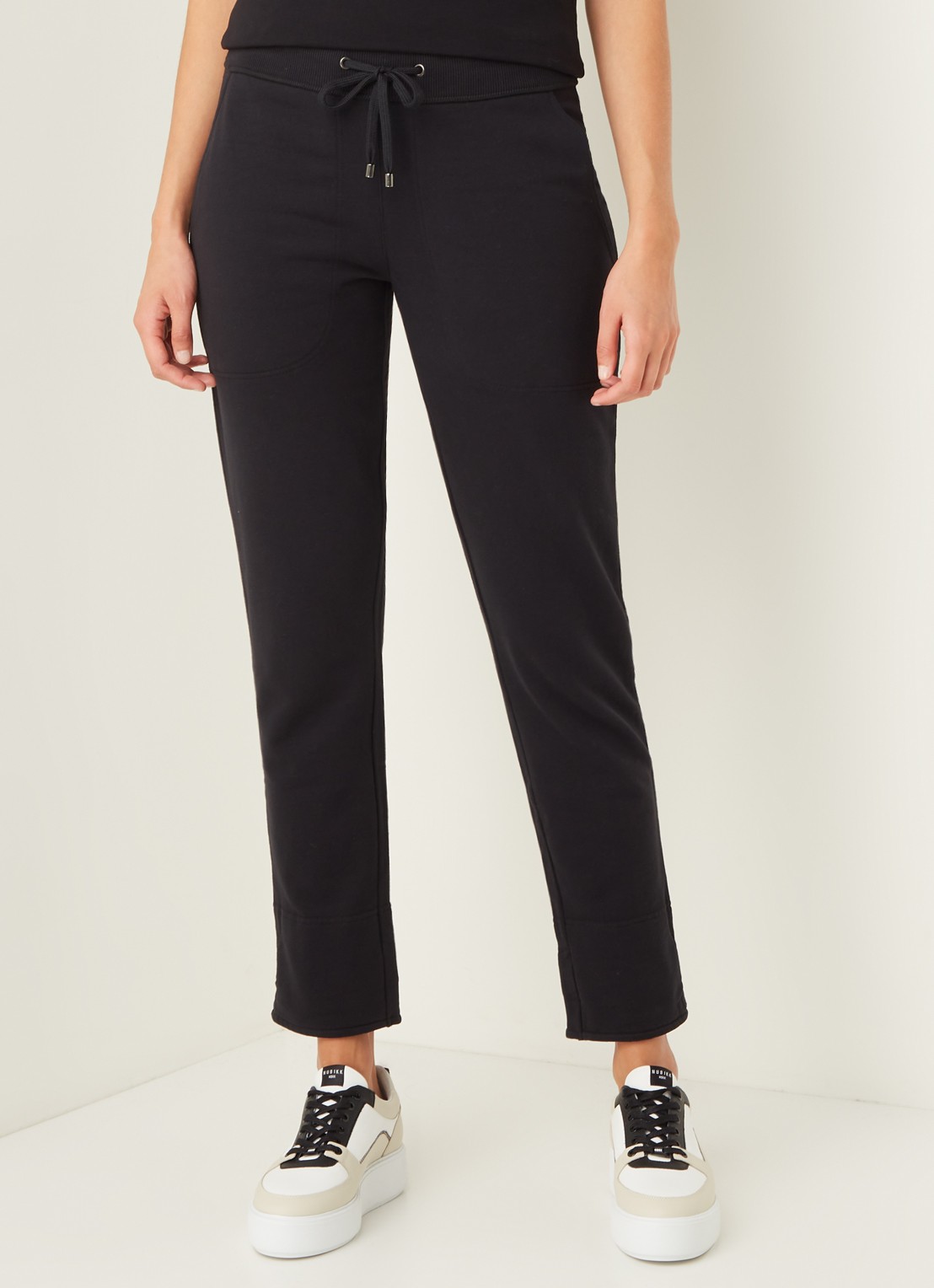 JUVIA Joggingbroek van fleece - detail 4 zwart