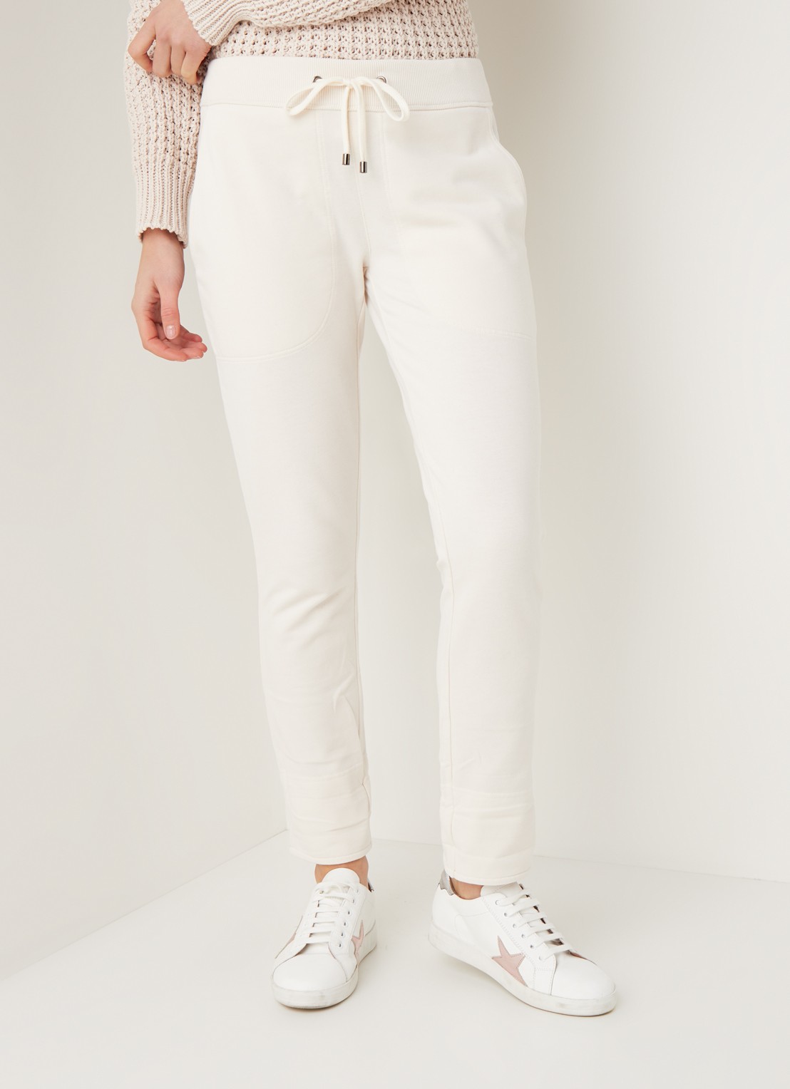 JUVIA Joggingbroek van fleece - detail 3 creme