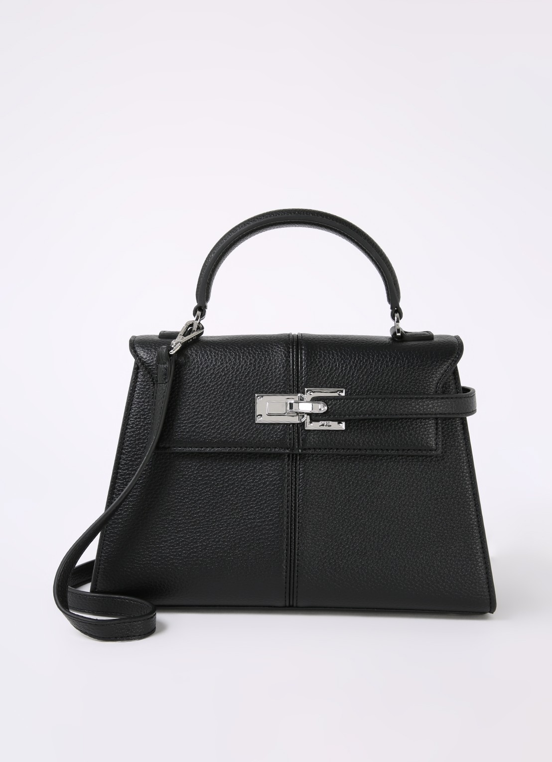 JW PEI Elise Large handtas met afneembaar schouderriem - voorkant 4 zwart