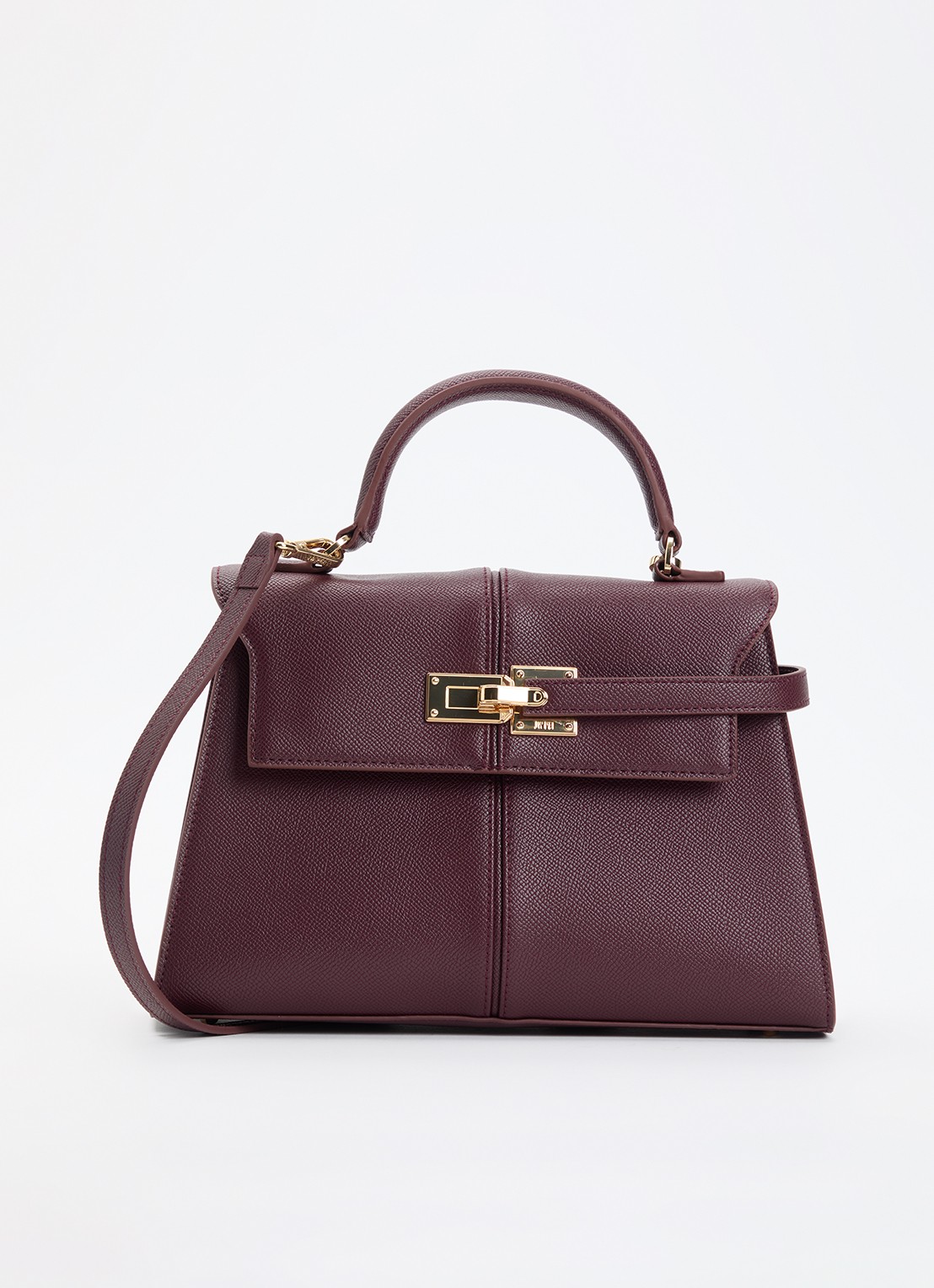 JW PEI Elise Large handtas met afneembare schouderriem - voorkant bordeauxrood