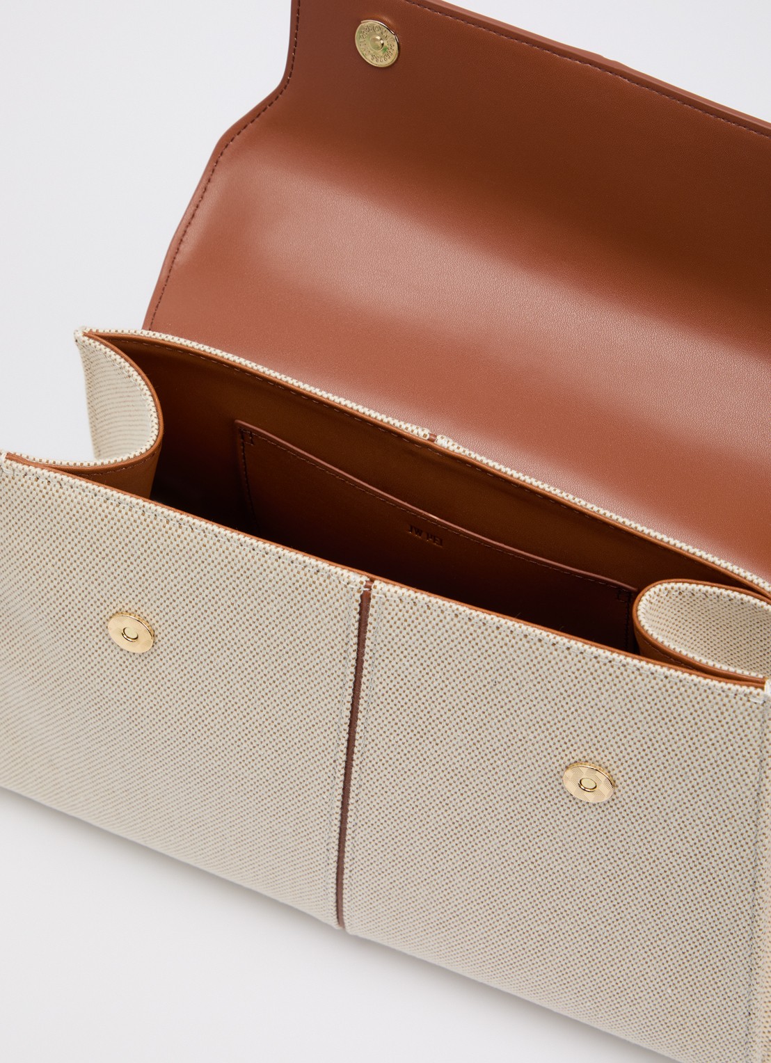 JW PEI Elise Large handtas met afneembare schouderriem - detail 2 cognac