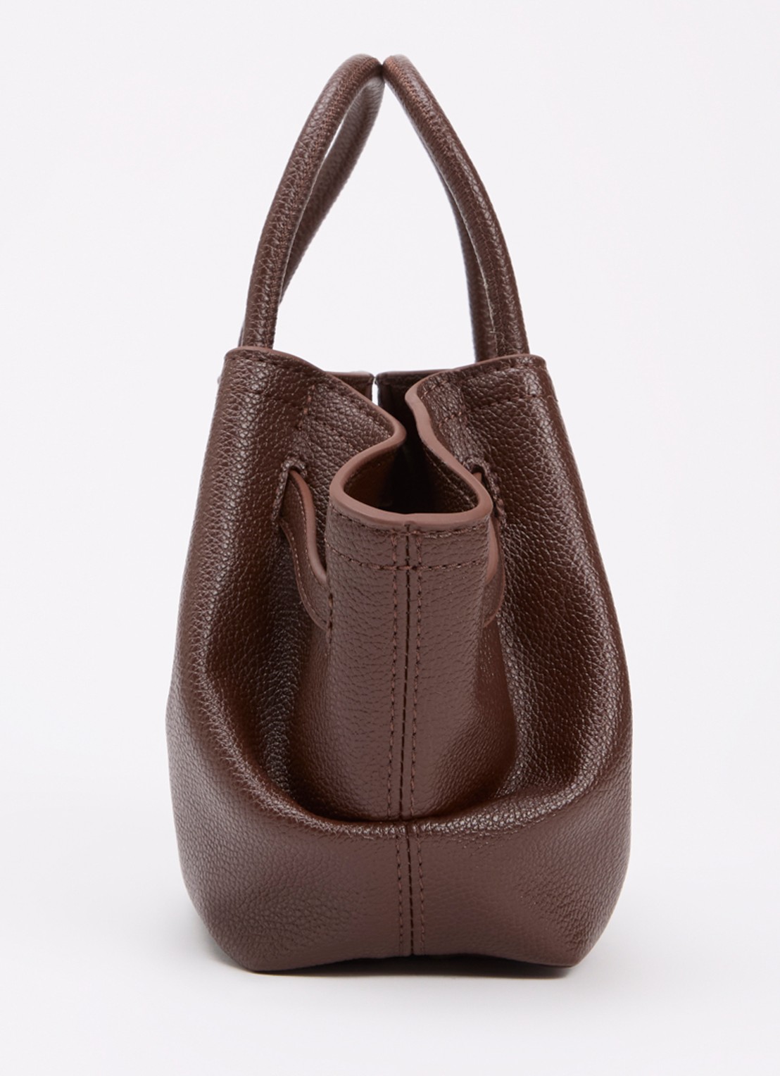 JW PEI Hana Mini handtas met afneembare schouderriem - detail donkerbruin
