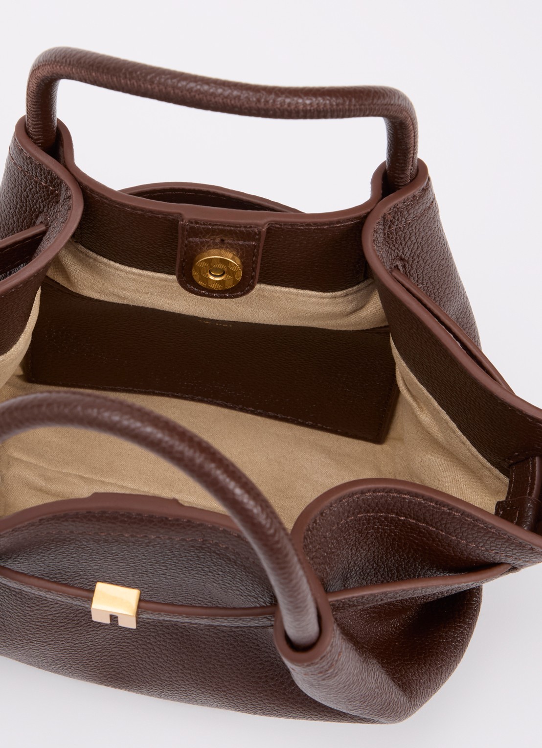 JW PEI Hana Mini handtas met afneembare schouderriem - detail 2 donkerbruin