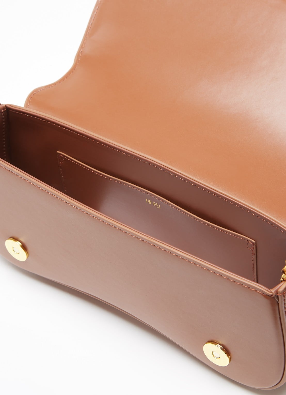 JW PEI Joy schoudertas met logo - detail bruin