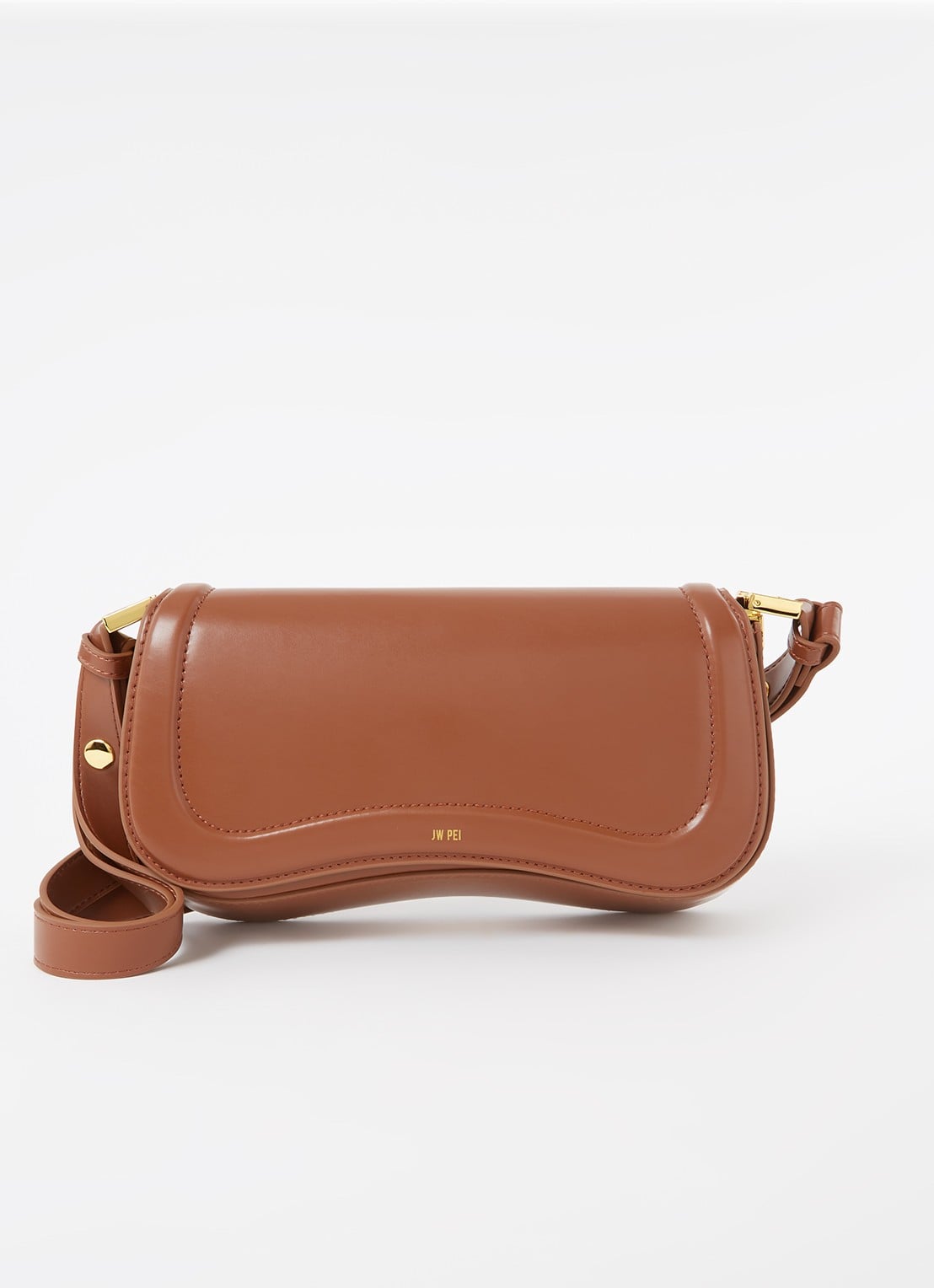 JW PEI Joy schoudertas met logo - voorkant 4 bruin
