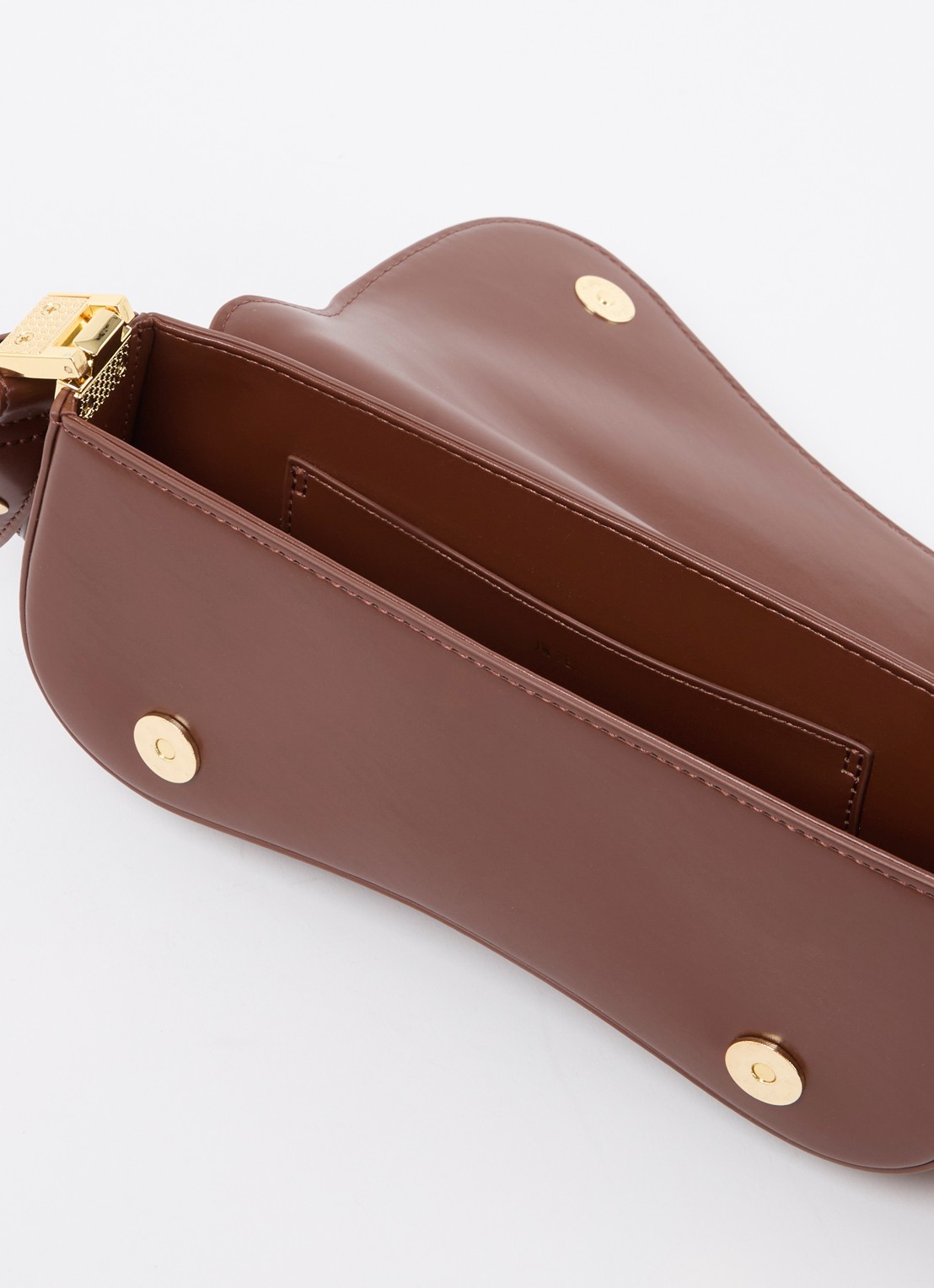 JW PEI Joy schoudertas met verstelbare schouderriem - detail 3 roodbruin