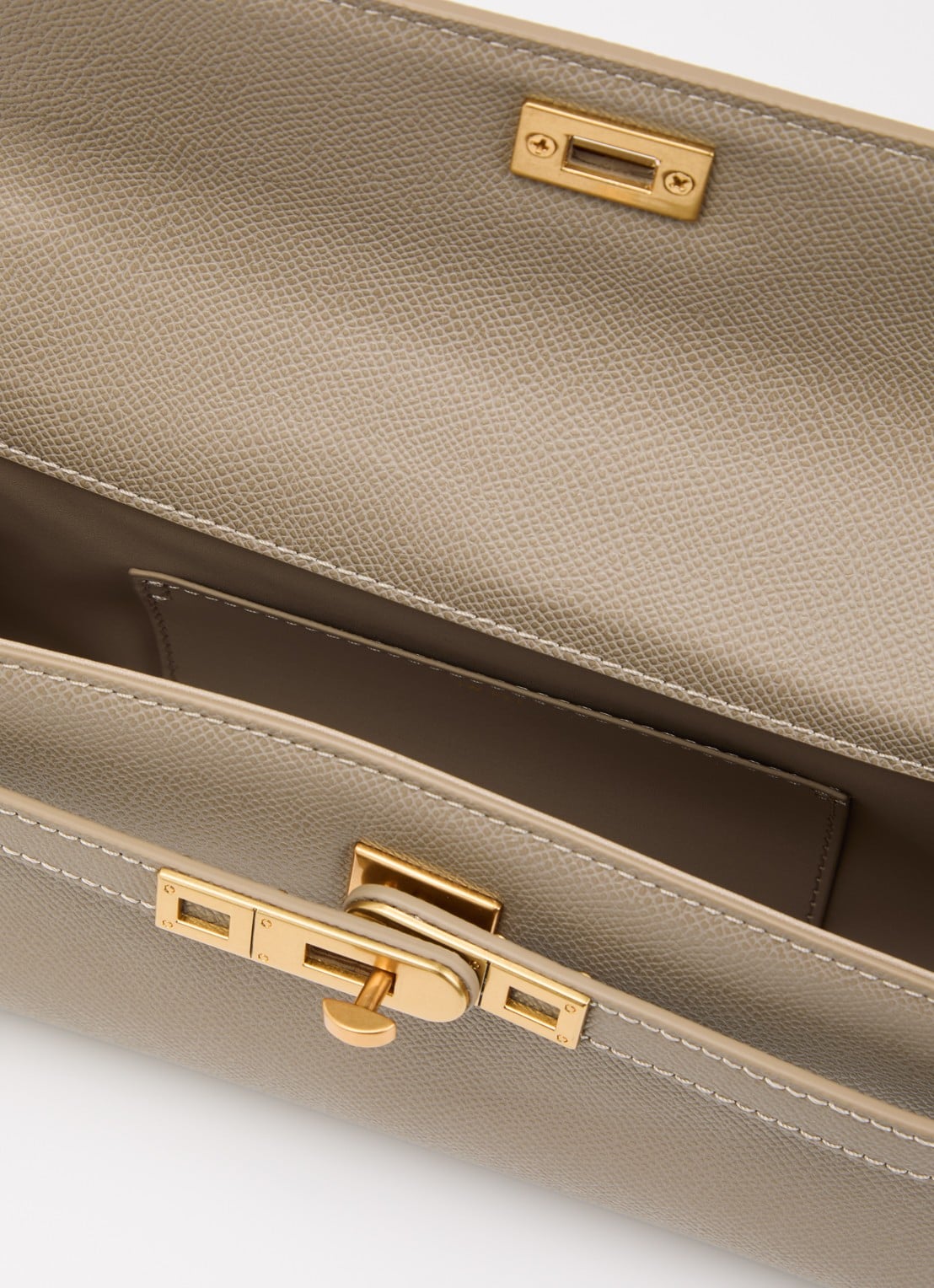 JW PEI Noor handtas met afneembare schouderriem - detail 2 donkerbeige