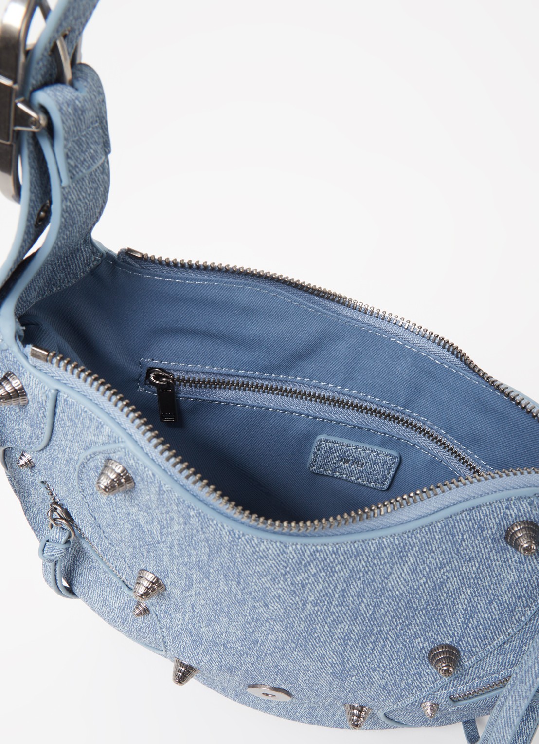 JW PEI Tessa schoudertas met studs - detail 3 denim