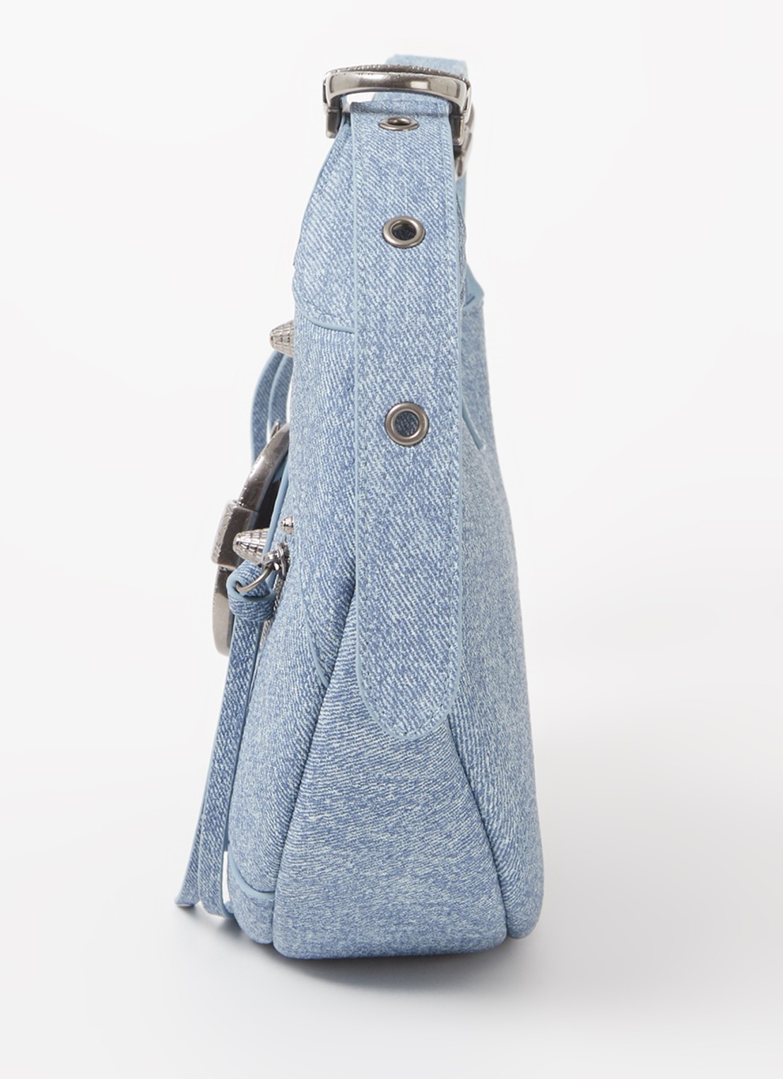 JW PEI Tessa schoudertas met studs - detail 4 denim