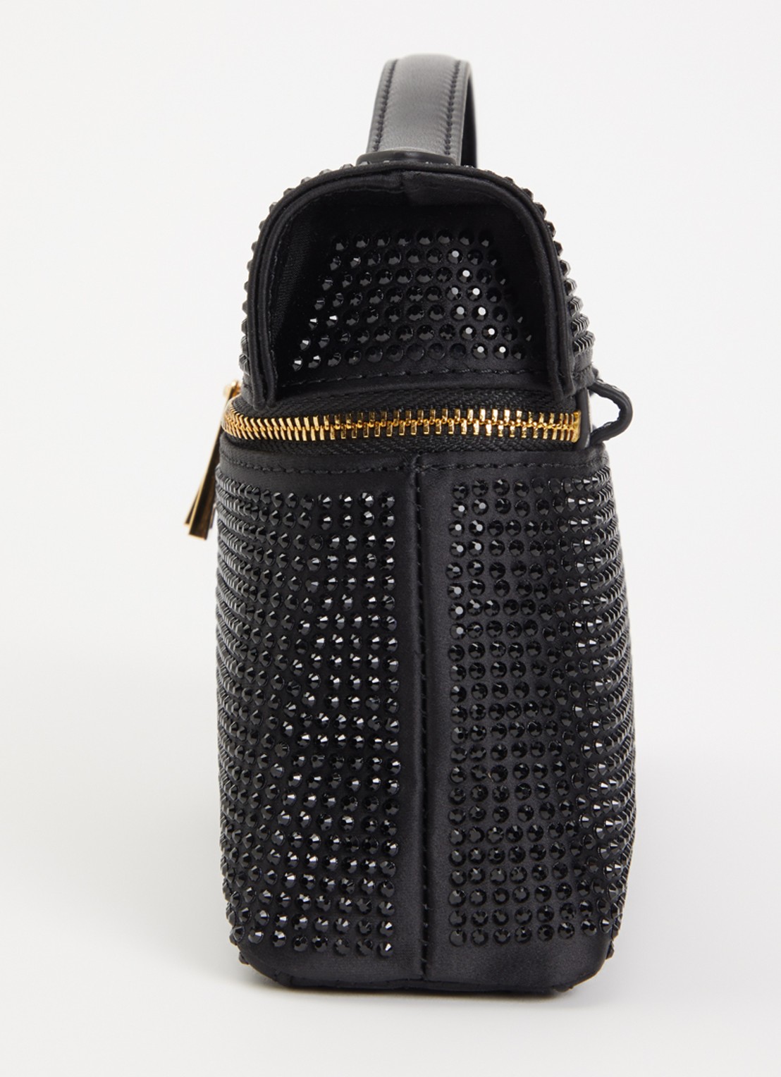 JW PEI Thea handtas met strass en afneembare schouderriem - detail 3 zwart