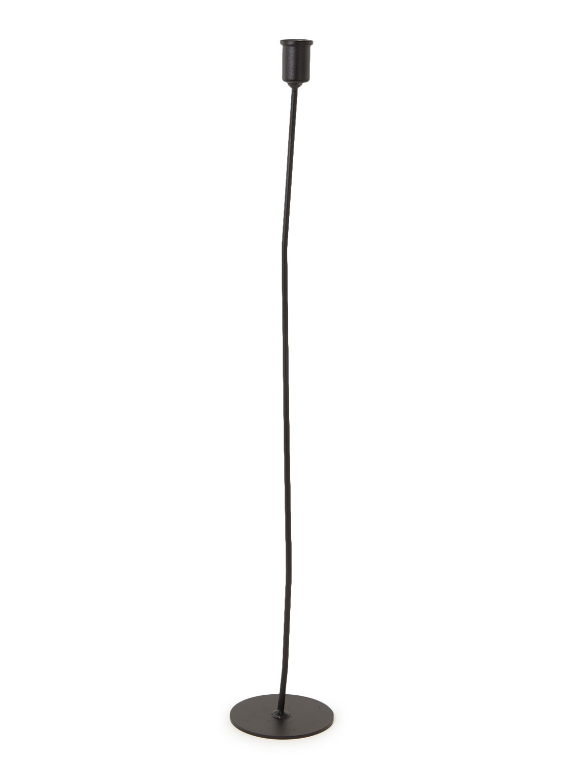 K'willeminhuis De Ronde Kandelaar L 65 cm - voorkant 2 zwart