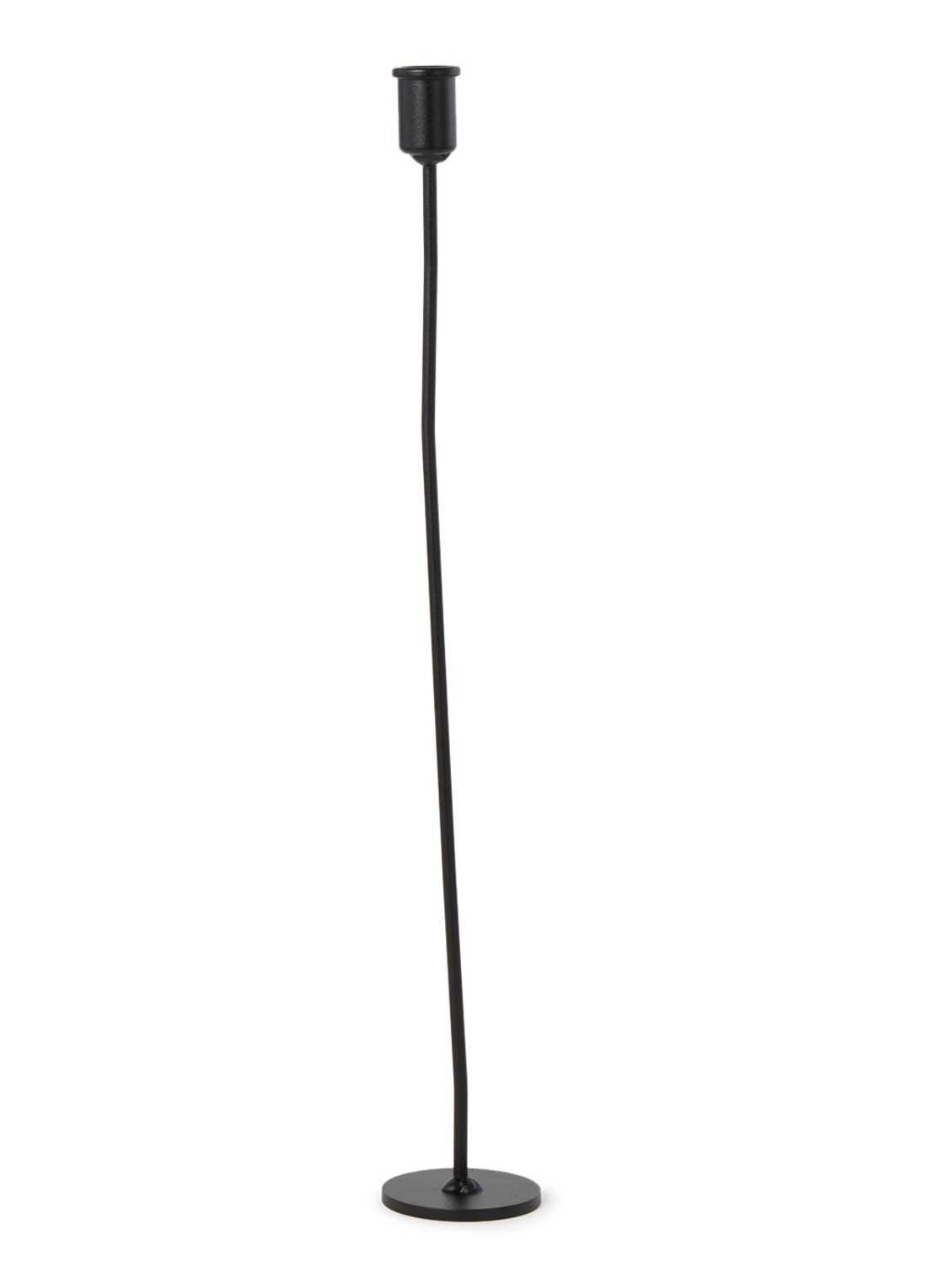 K'willeminhuis De Ronde Kandelaar M 50 cm - voorkant zwart