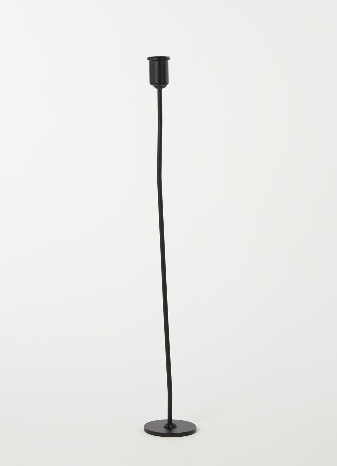 K'willeminhuis De Ronde Kandelaar M 50 cm - voorkant 2 zwart