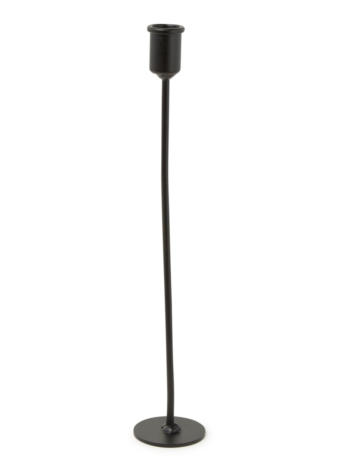 K'willeminhuis Kandelaar S 34 cm - voorkant zwart