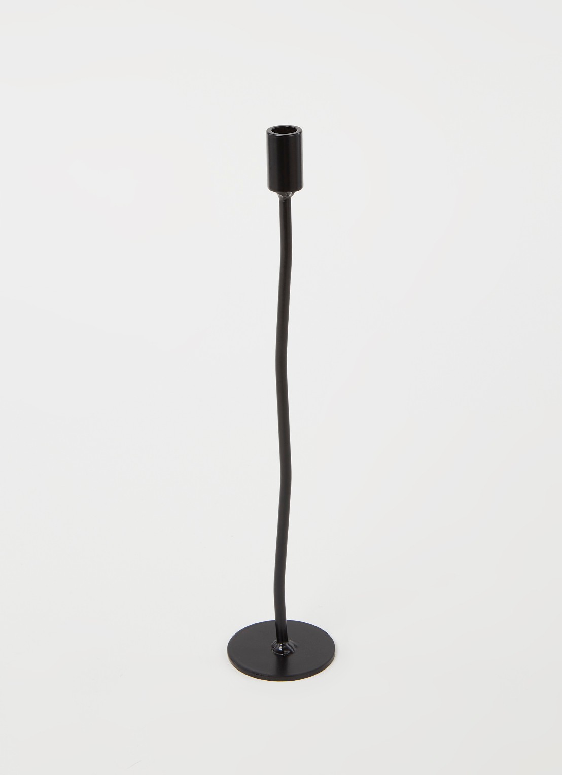 K'willeminhuis Mini kandelaar L 30 cm - voorkant 2 zwart