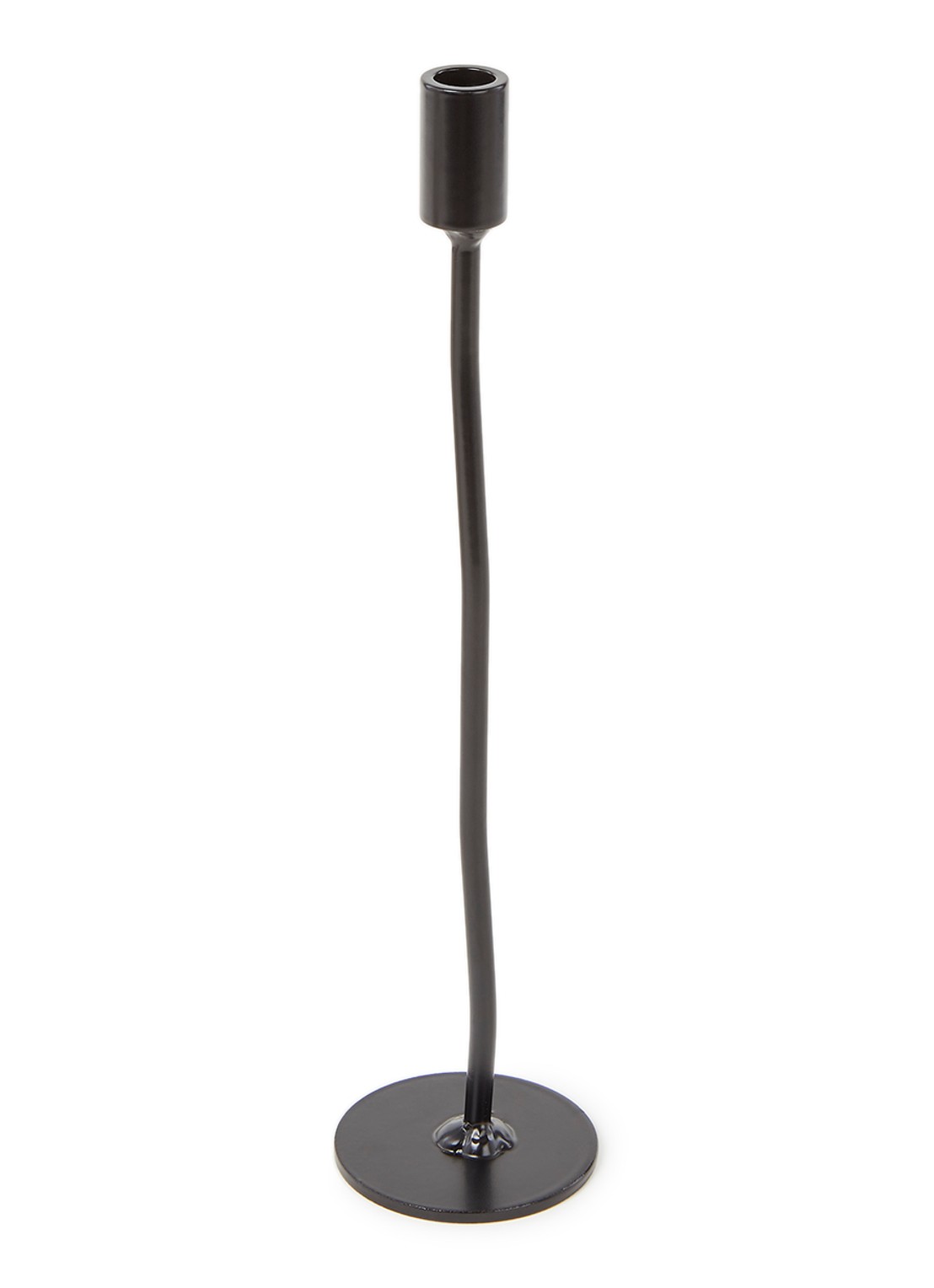K'willeminhuis Mini kandelaar M 26 cm - voorkant 2 zwart