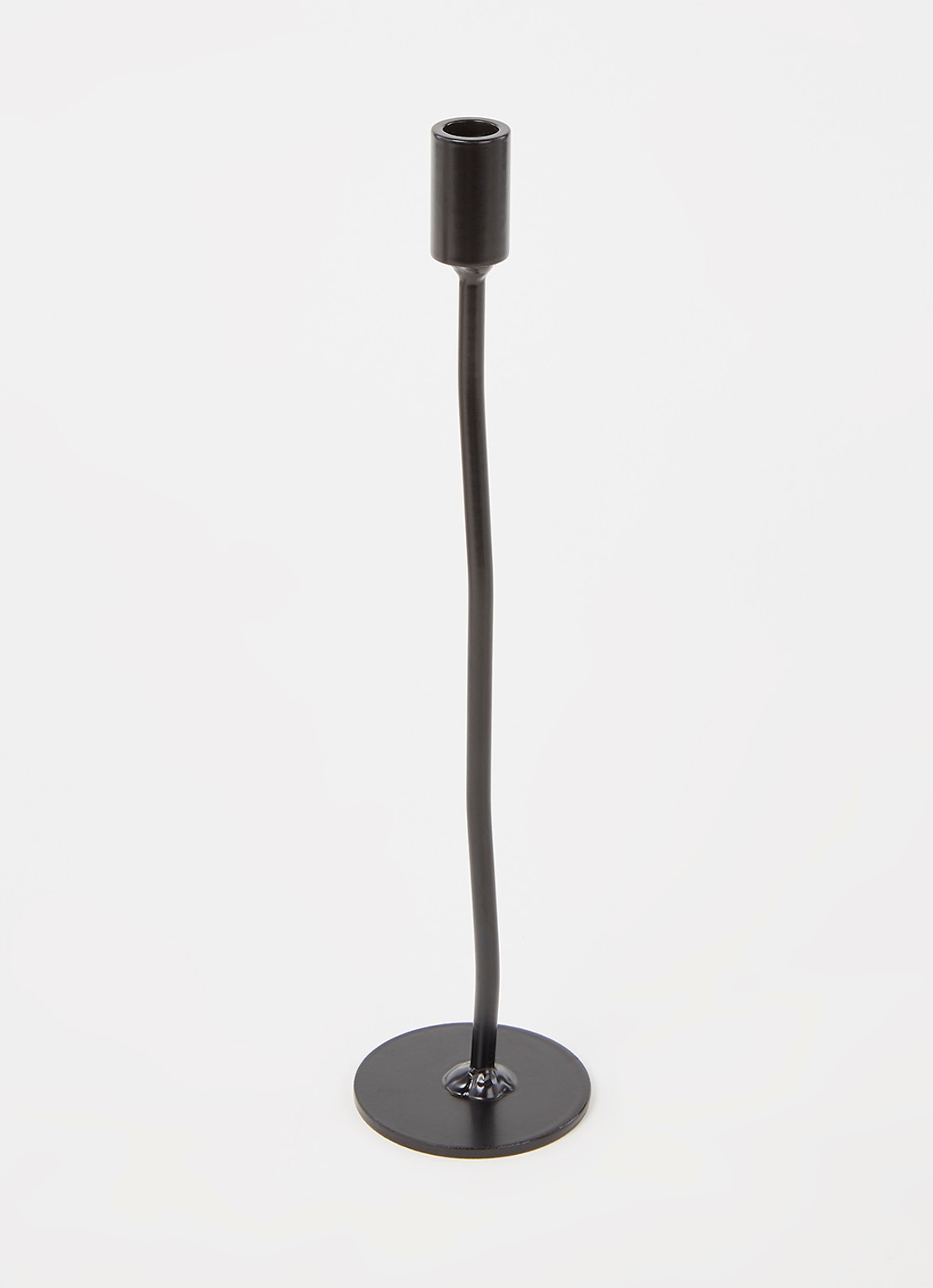 K'willeminhuis Mini kandelaar M 26 cm - voorkant 3 zwart