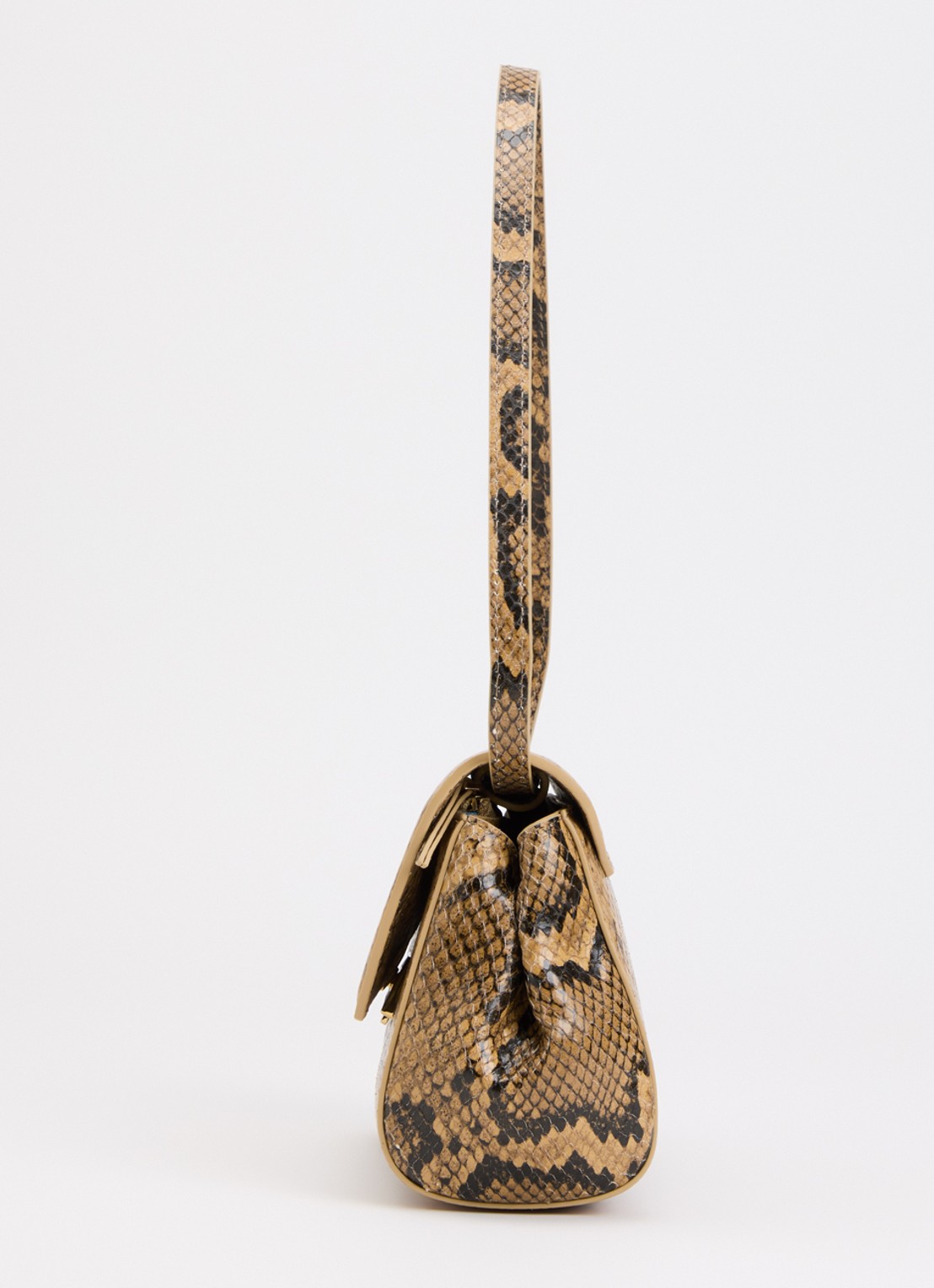 KAAI Ikon clutch van kalfsleer met textuur en afneembare schouderriem - detail 2 bruin