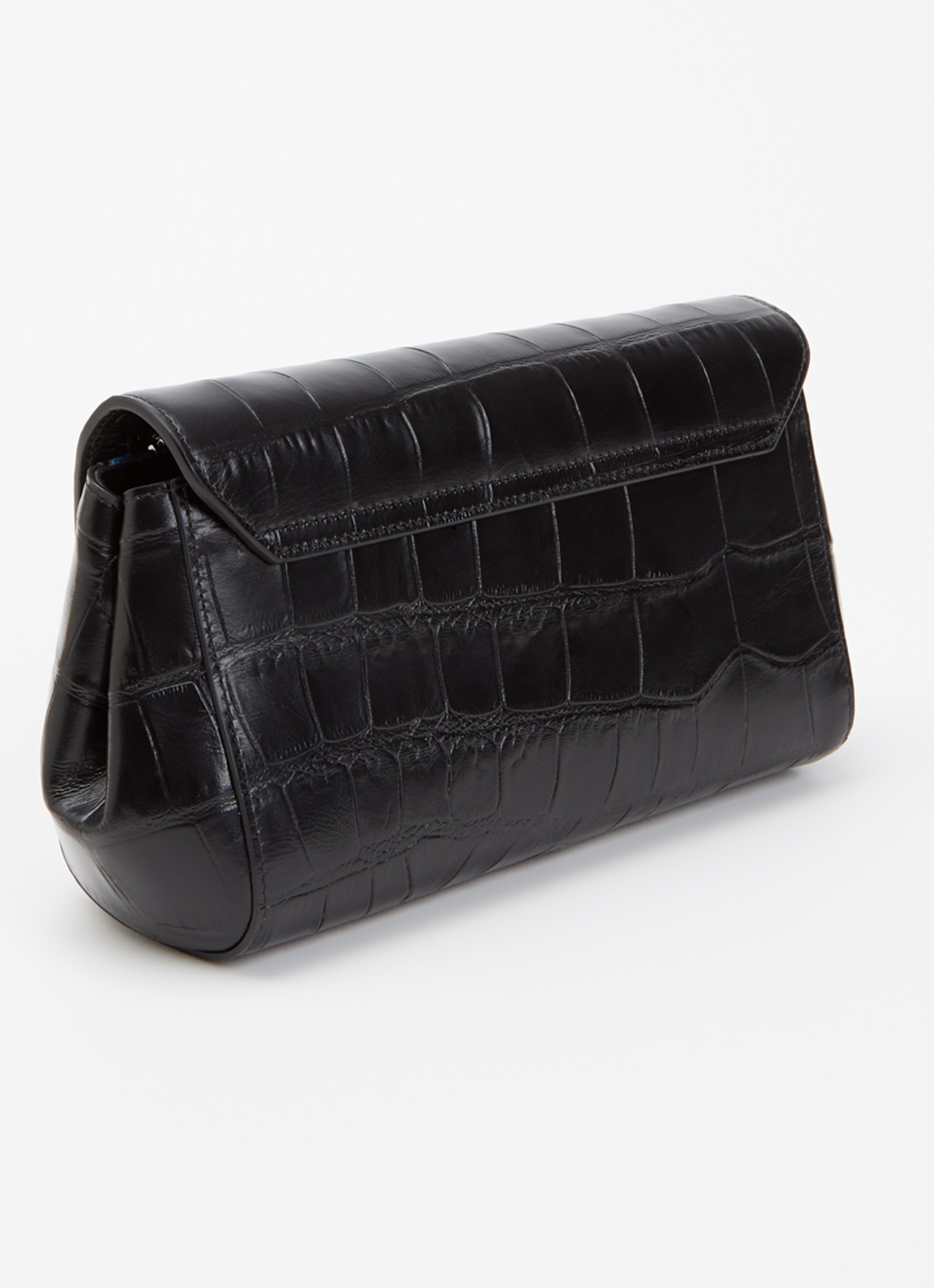 KAAI Ikon clutch van leer met afneembare schouderriem - achterkant 6 zwart