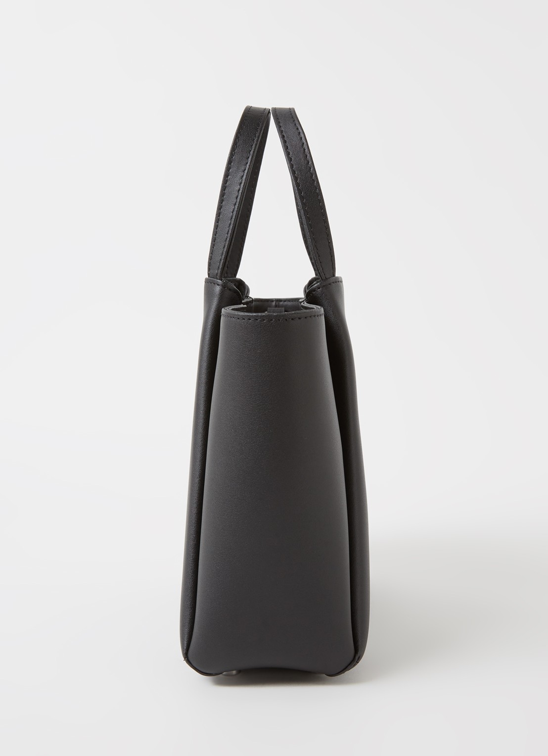 KAAI Mini Pyramid crossbodytas van leer - detail 4 zwart