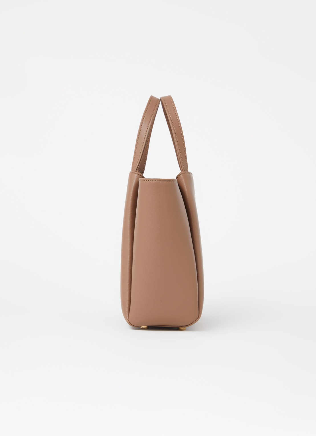 KAAI Mini Pyramid crossbodytas van leer - detail 4 taupe