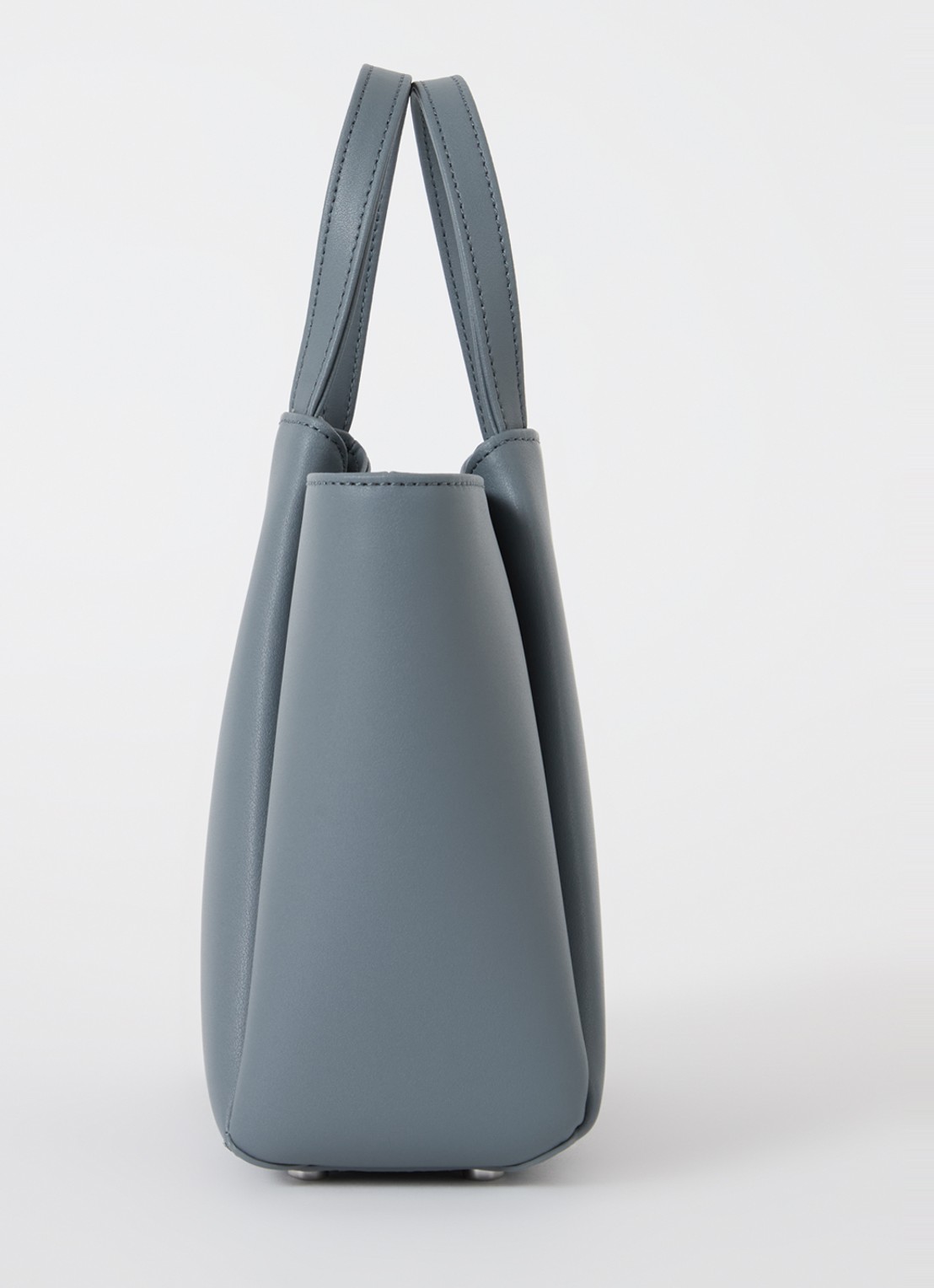 KAAI Mini Pyramid crossbodytas van leer - detail 4 grijs