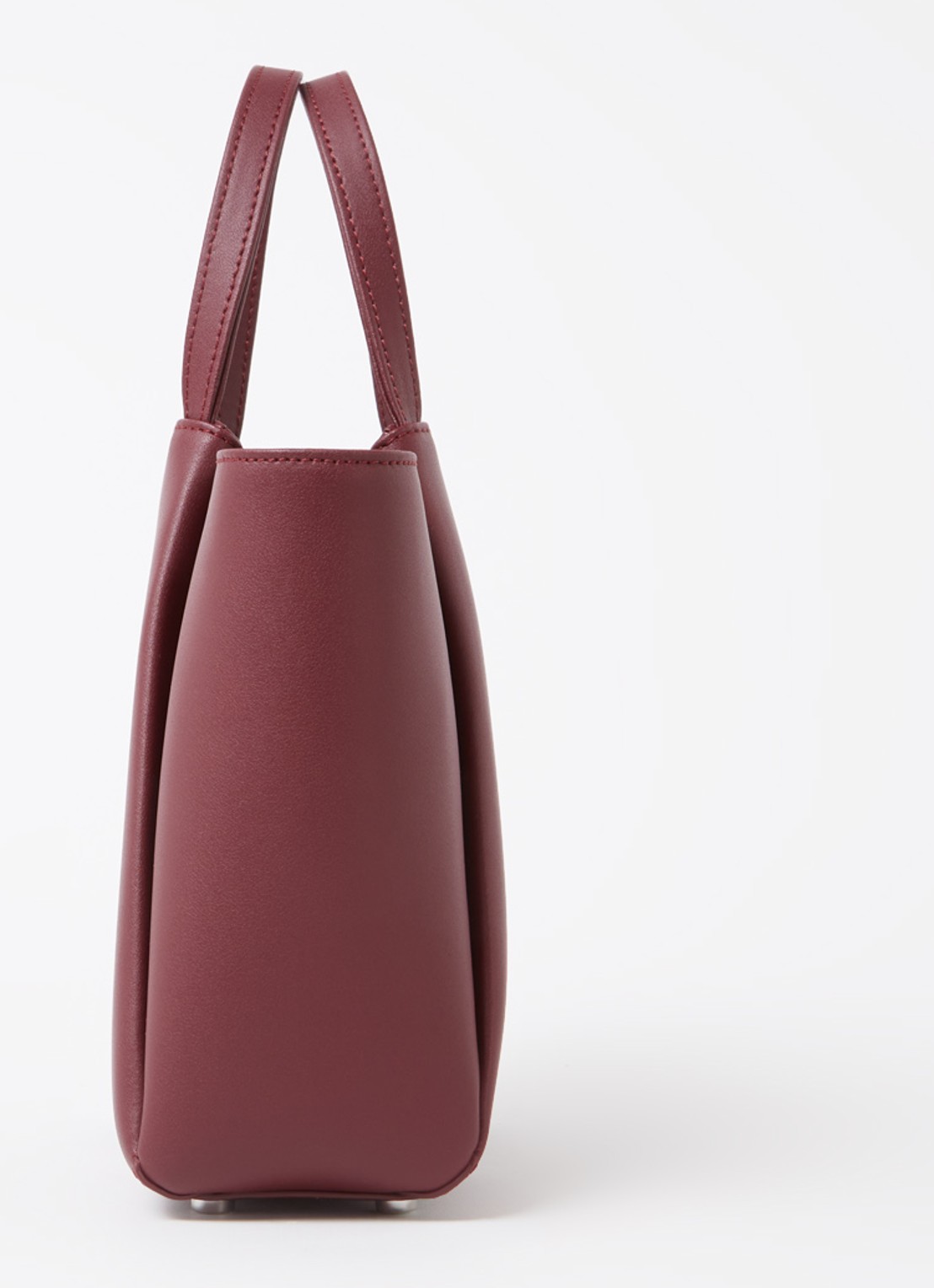 KAAI Mini Pyramid crossbodytas van leer - detail 4 bordeauxrood