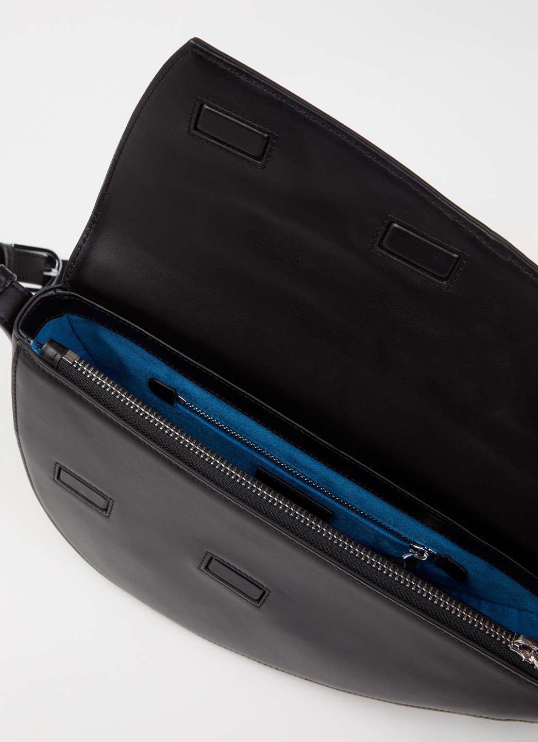 KAAI Rebel crossbodytas van leer - detail 3 zwart
